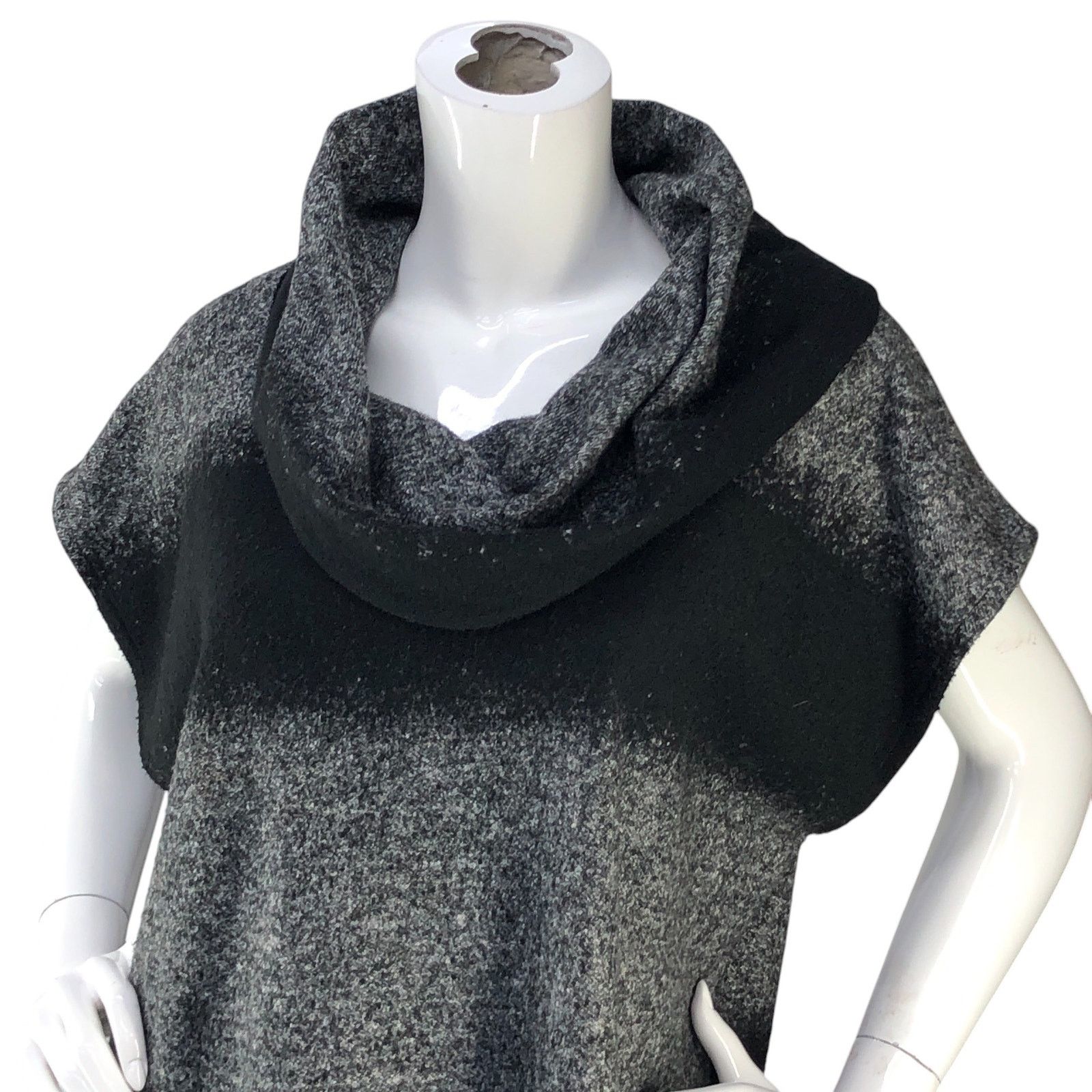 Bryn Walker Bryn Walker Size S Sweater Knit Tunic Cowl Neck Striped Gray Size S / US 4 / IT 40 - 2 Thumbnail