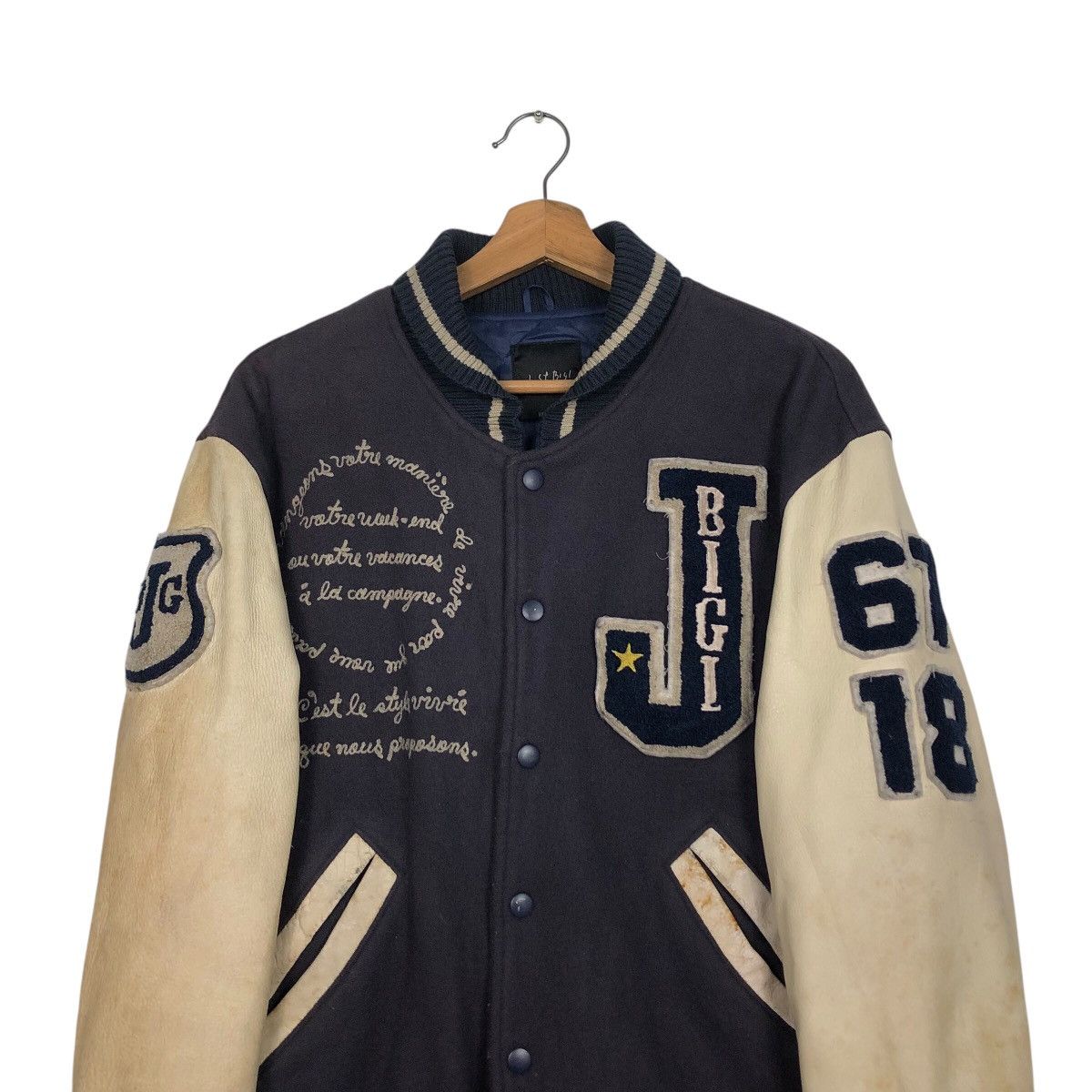 Japanese Brand 📌Vintage Varsity Bomber Jacket Mens Bigi Issey Miyake Size US M / EU 48-50 / 2 - 13 Thumbnail