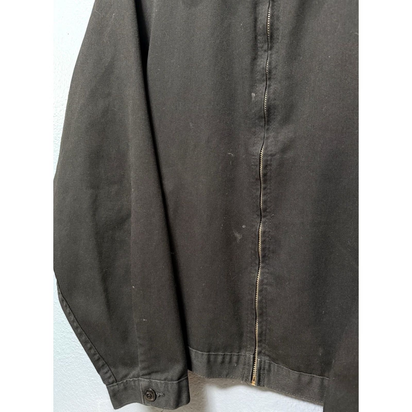 Dickies VINTAGE Dickies Work Jacket Black Cotton Zip XL Men's Eisenhower Jacket Size US XL / EU 56 / 4 - 4 Thumbnail