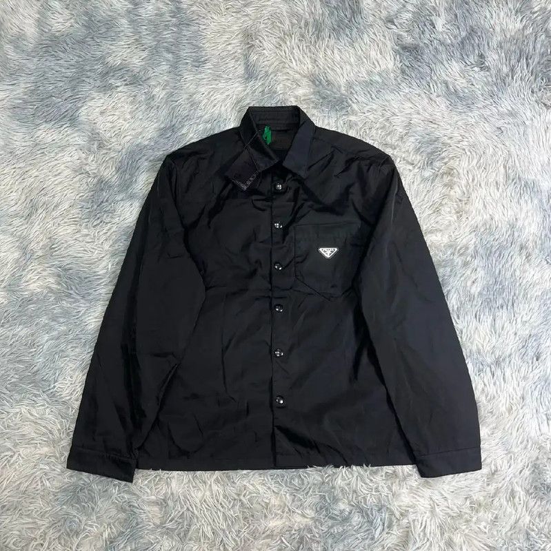 Prada Prada Black Cotton Oversized Men's Jacket Size US XL / EU 56 / 4 - 1 Thumbnail