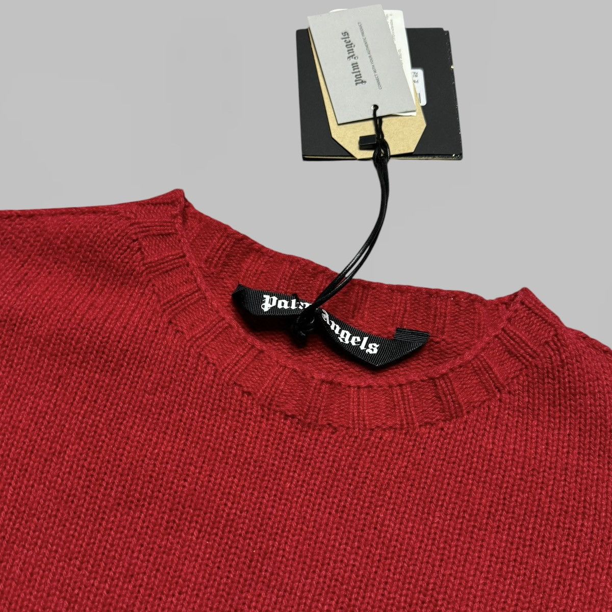 Palm Angels PALM ANGELS EMBROIDERED LOGO RED SWEATER NEW SIZE S Size US S / EU 44-46 / 1 - 3 Thumbnail