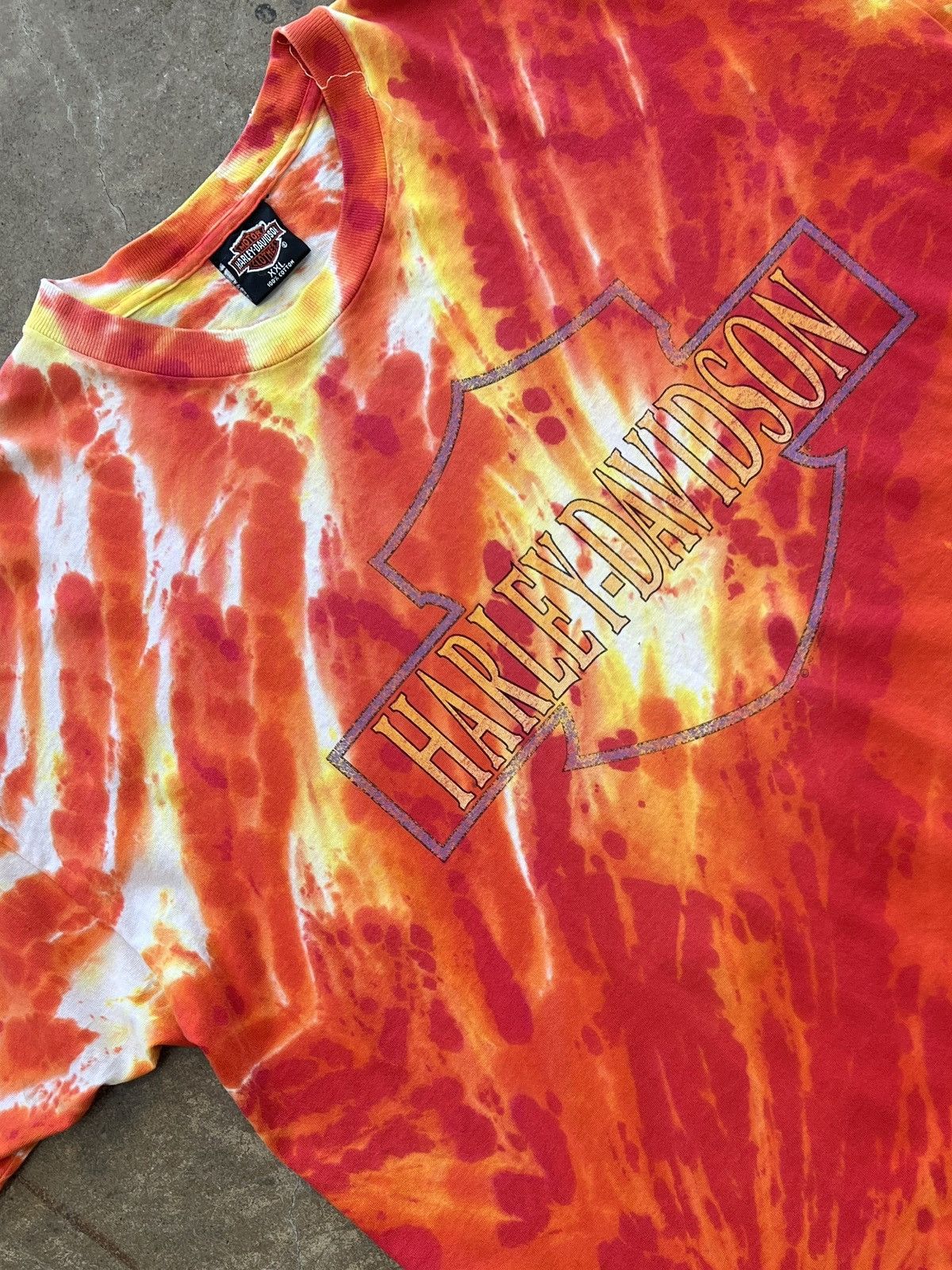 Harley Davidson Vintage 1992 Harley Davidson Motorcycle Omaha Tie Dye XXL Size US XXL / EU 58 / 5 - 5 Thumbnail