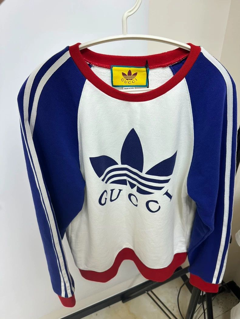 Gucci x Adidas Blue White Sweatshirt dmc