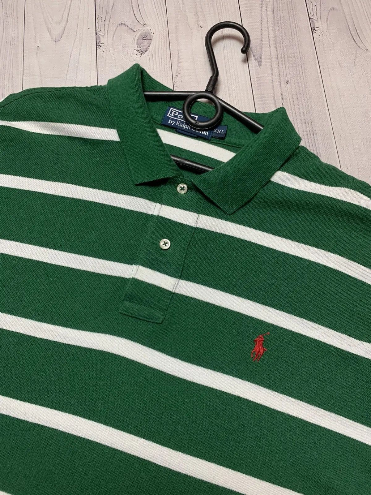 Vintage Vintage rugby Polo Ralph Lauren longsleeve green striped XXL Size US XXL / EU 58 / 5 - 4 Thumbnail