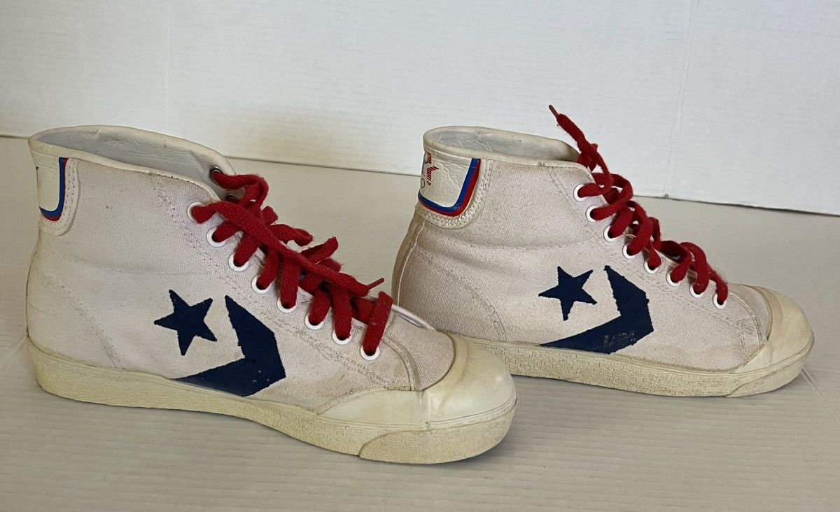 Converse Vintage 80’s Converse Usa Olympic La84 1984 Sample High Top Size US 7 / EU 40 - 2 Thumbnail