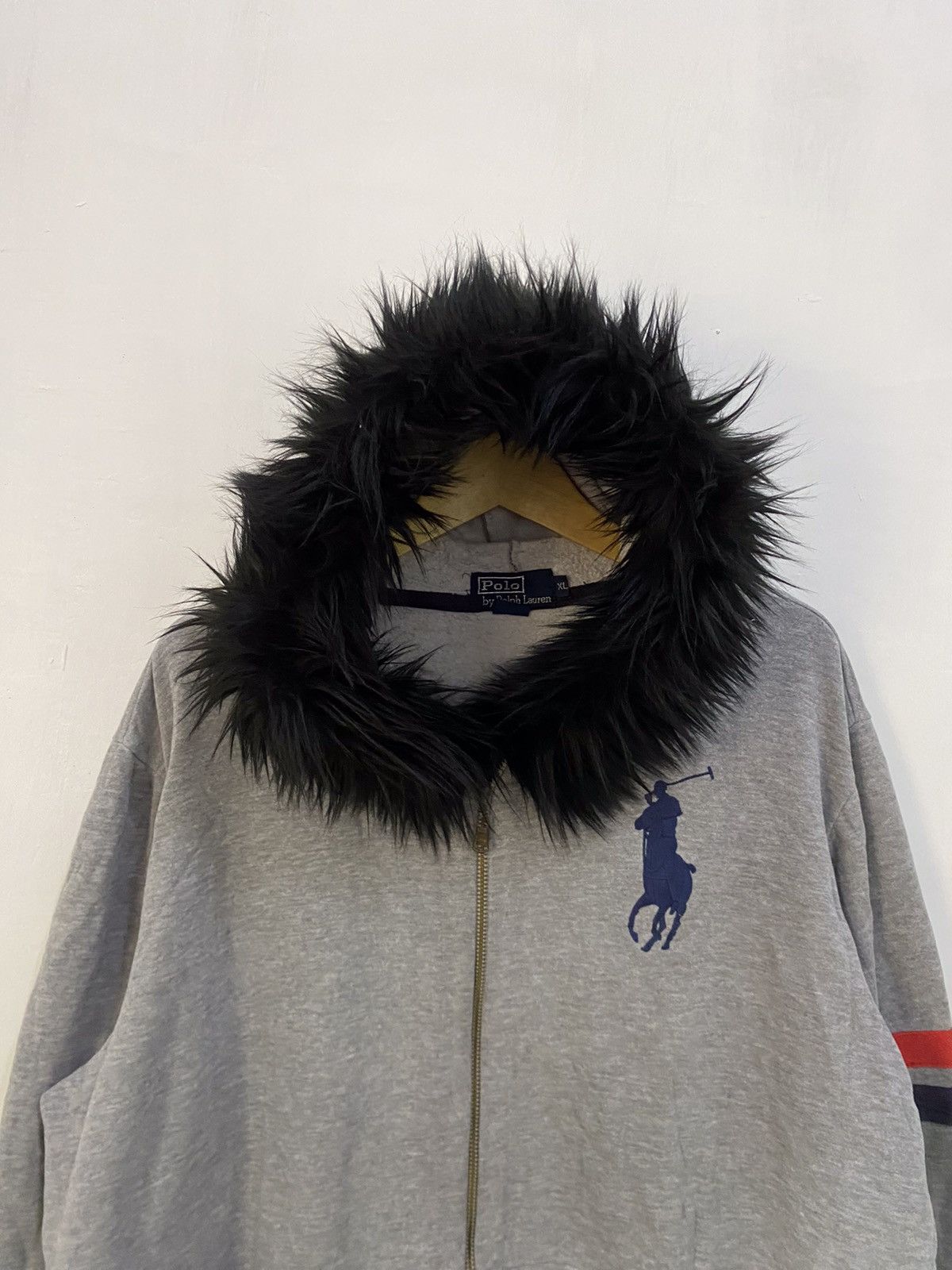 Polo Ralph Lauren Polo Ralph Lauren Fur Zipper Hoodie LGB Style Size US XL / EU 56 / 4 - 4 Thumbnail