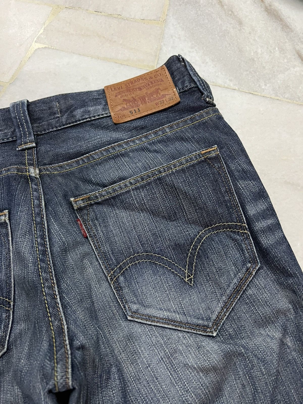 Levi's 💥Rare💥Vintage Levis 511 Distressed Jean Size US 32 / EU 48 - 14 Thumbnail