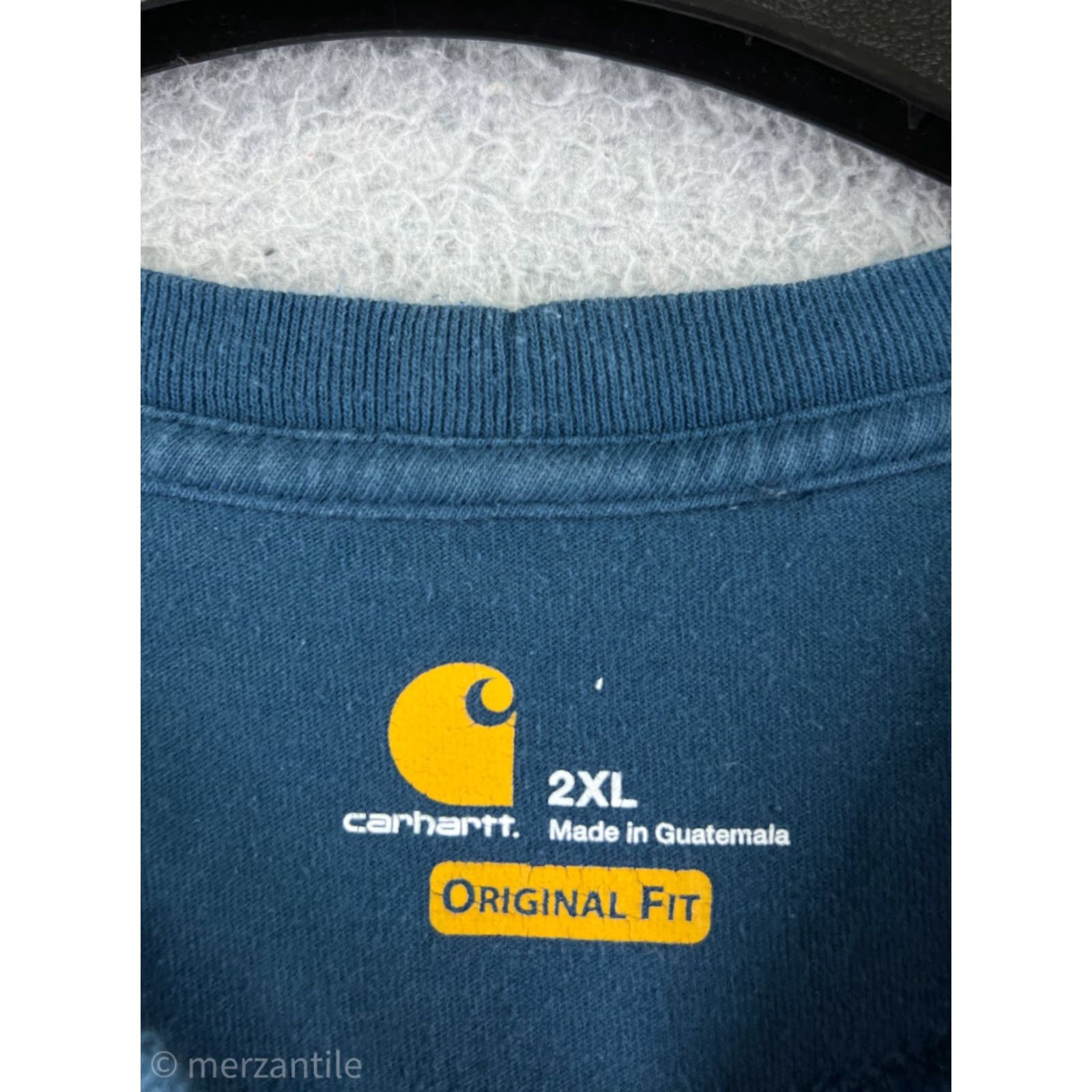 Carhartt Carhartt Shirt Mens 2XL Blue Short Sleeve Crew Neck Pocket Cotton K87 Work Size US XXL / EU 58 / 5 - 3 Thumbnail