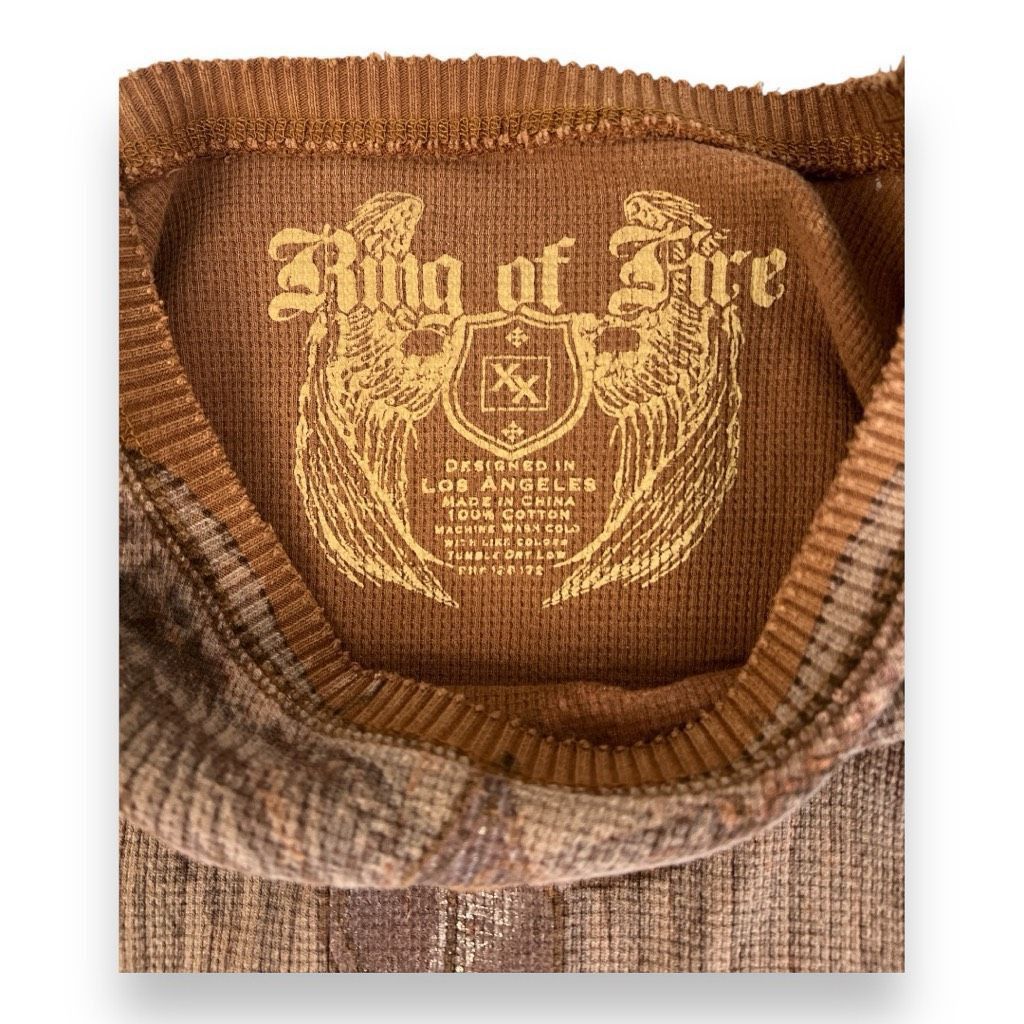 Ring Of Fire Ring Of Fire Y2K Distressed Thermal Top Size Extra Large Size US XL / EU 56 / 4 - 2 Thumbnail