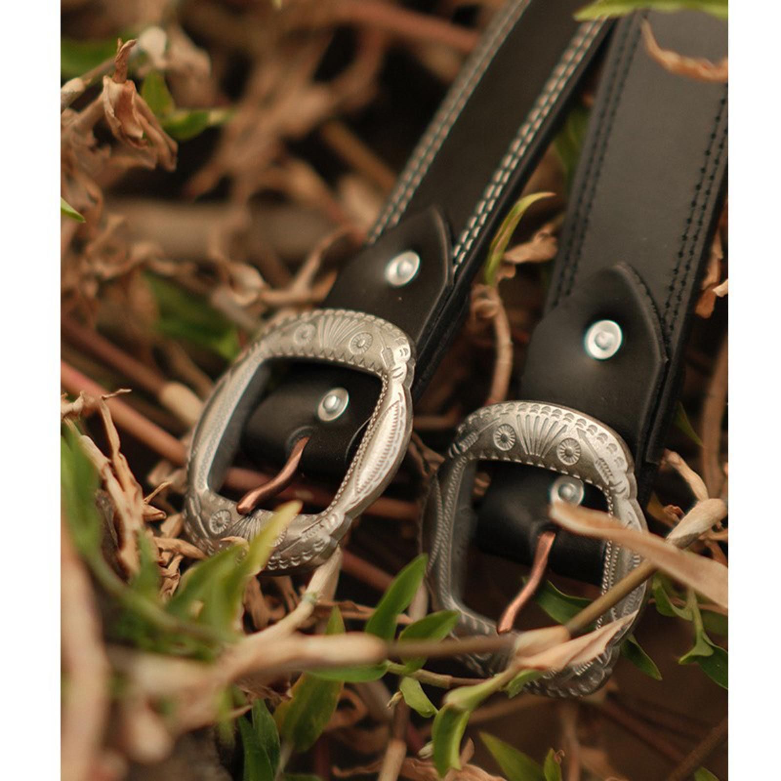 Genuine Leather × Vintage Full Grain Cowhide Belt – Hollow Python, Brass Buckle Size ONE SIZE - 4 Thumbnail