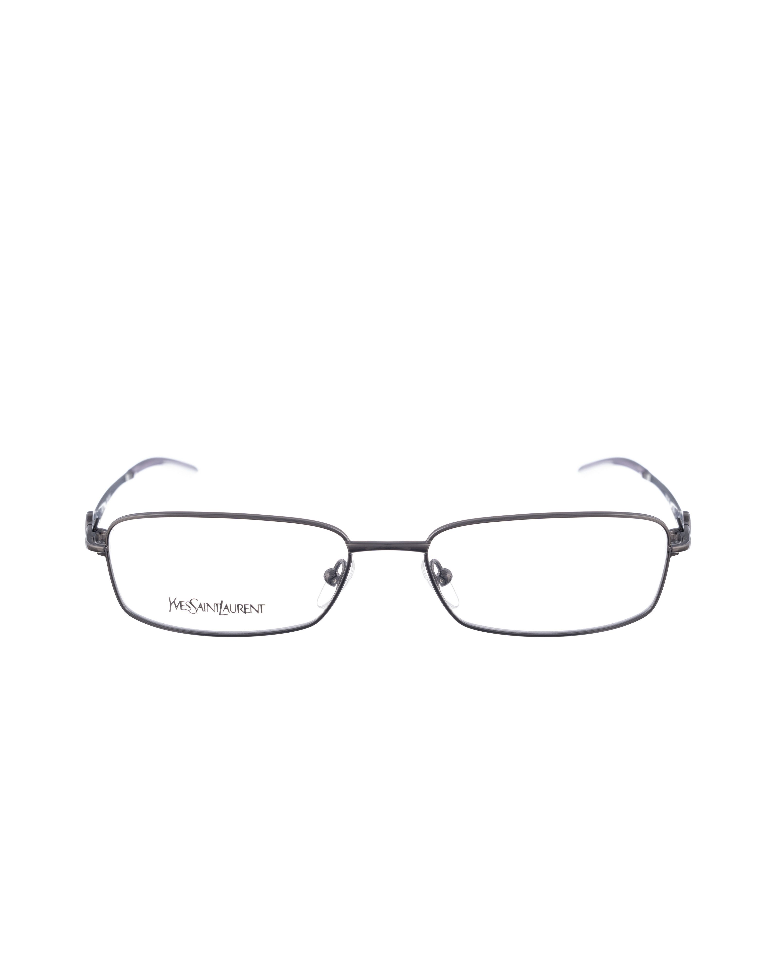 Yves Saint Laurent Yves Saint Laurent Dark Silver Glasses with Purple Temples Size ONE SIZE - 1 Thumbnail