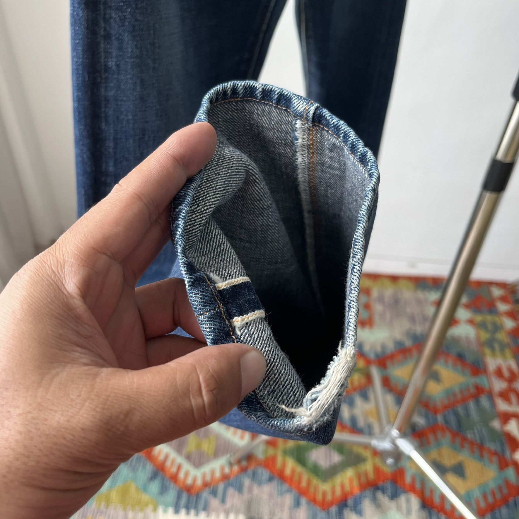 Denime Size 30x33.5 Vintage 80s Denime Big E Japan Denim S1515 Size US 30 / EU 46 - 7 Thumbnail