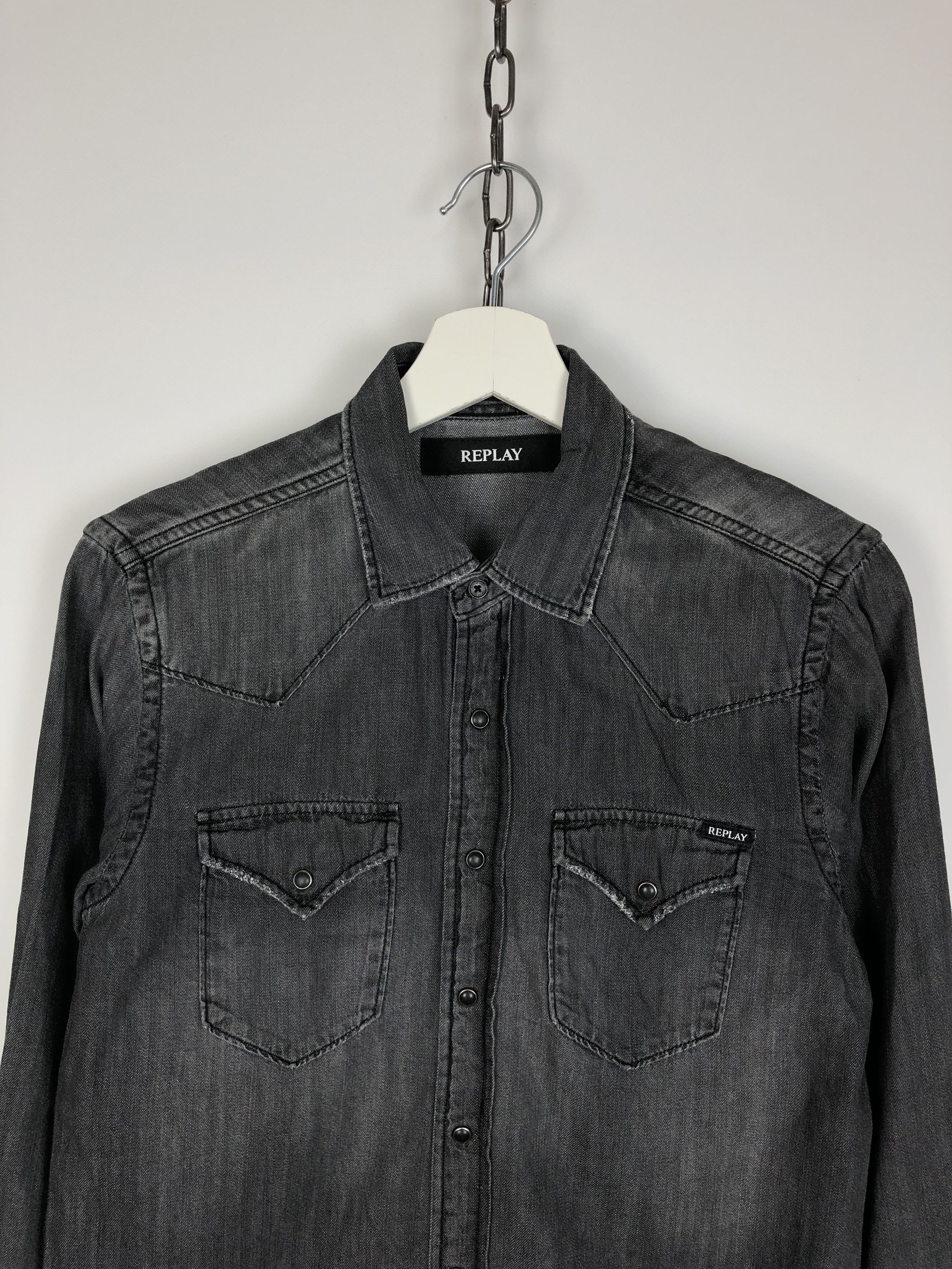 Replay Replay Gray Denim Shirt size S Size US S / EU 44-46 / 1 - 2 Thumbnail