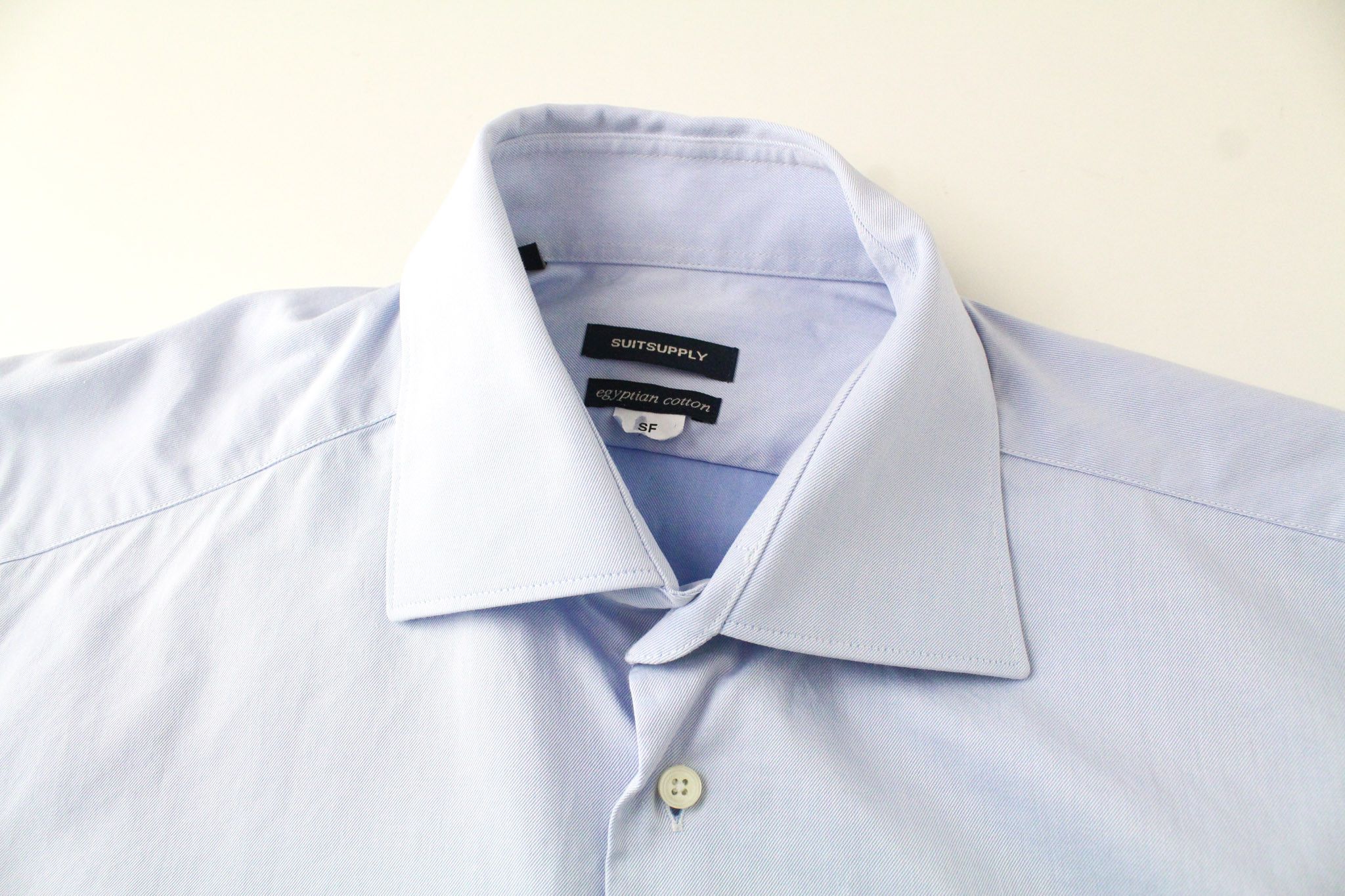 Suitsupply 40-7/15 3/4L Blue Cotton Button-Up Formal 72763 Size 40L - 3 Thumbnail