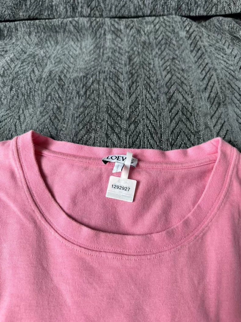 Loewe LOEWE Pink embroidered short sleeves Size L / US 10 / IT 46 - 3 Thumbnail