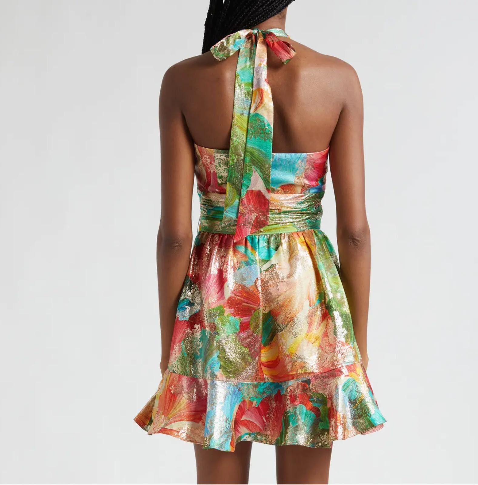 Ramy Brook $565 NWT Ramy Brook Reuben Metallic Halter Minidress Size 12 Size XL / US 12-14 / IT 48-50 - 2 Thumbnail
