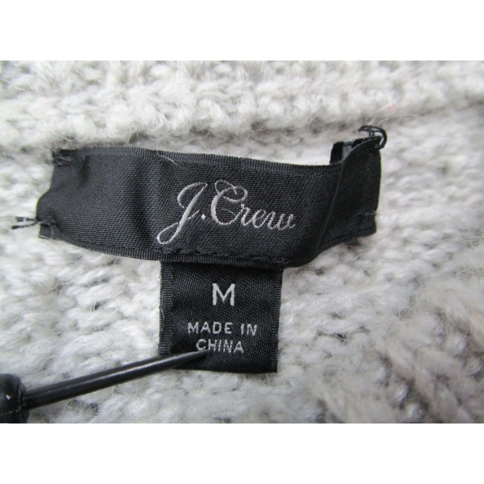J.Crew J Crew Women's Gray Medium Cable Knit Pullover Sweater Long Sleeve Size M / US 6-8 / IT 42-44 - 3 Thumbnail