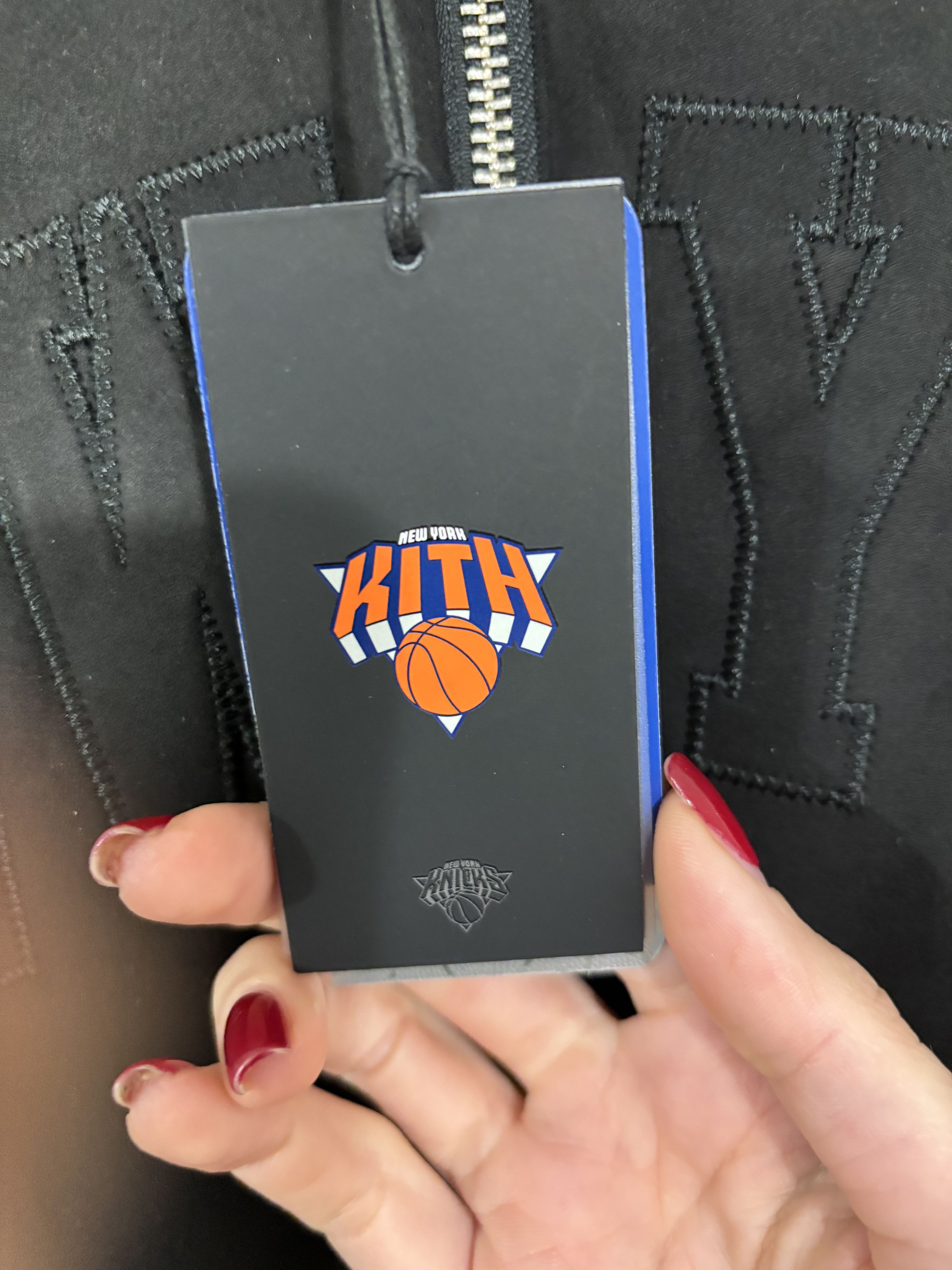 Kith × NBA Kith x Knicks Tonal Microsuede Jacket – Black – New w/ Tags Size US L / EU 52-54 / 3 - 5 Thumbnail