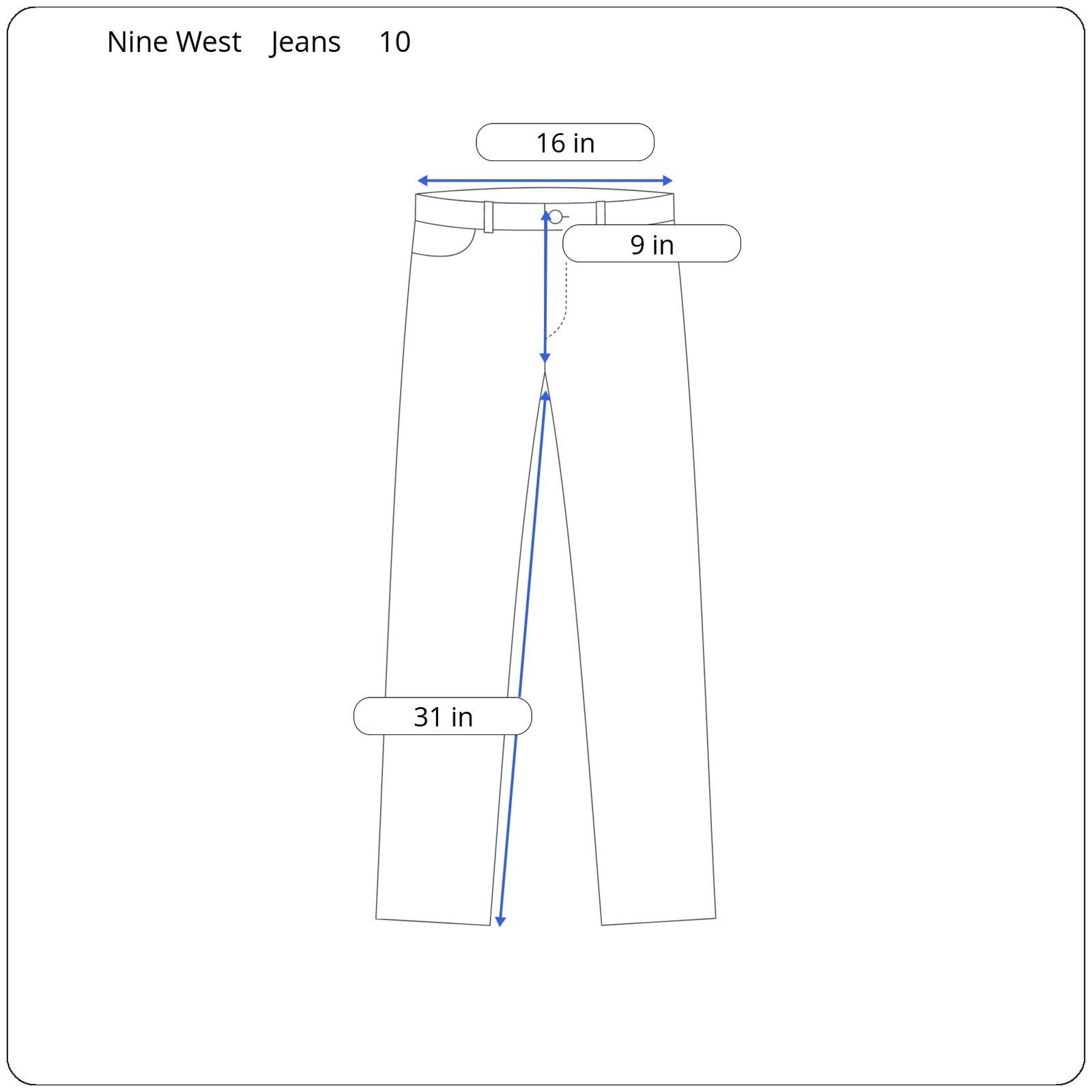 Nine West Nine West Straight Jeans Women's Size 10 Size 32" / US 10 / IT 46 - 5 Thumbnail