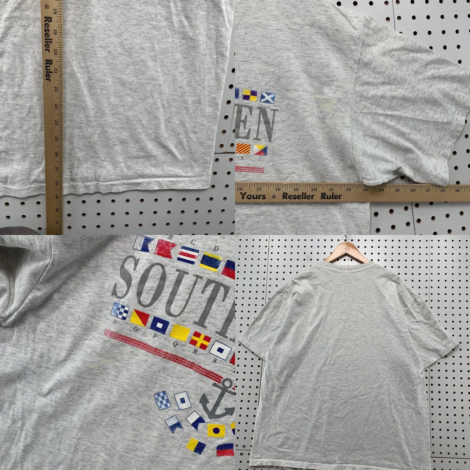 Vintage VINTAGE Islander Sportswear T-Shirt Mens XL Gray 90s USA Sailing Flags Single Stitch Shirt Size US XL / EU 56 / 4 - 9 Thumbnail