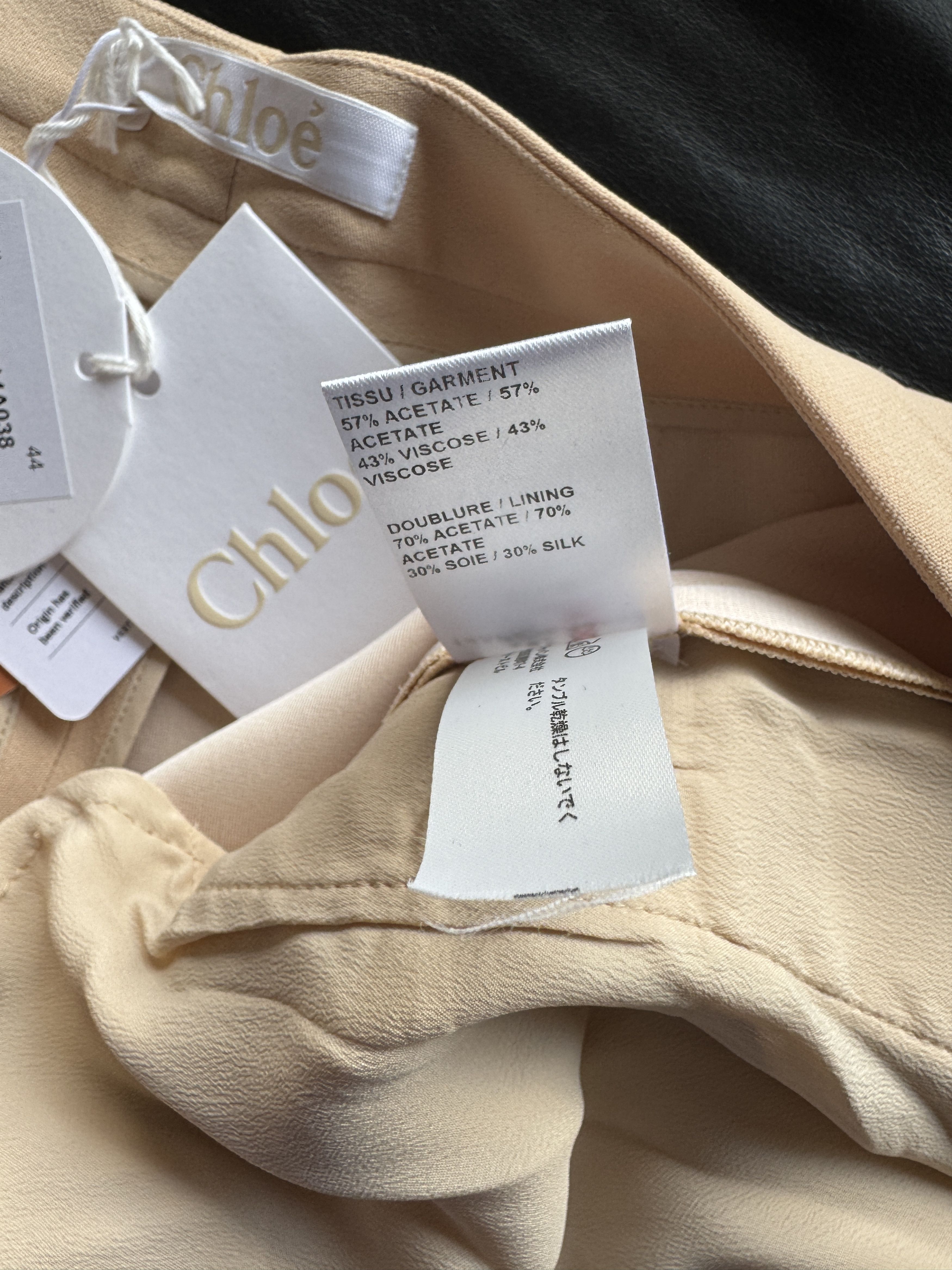 Chloe Beige Side-Stripe Trousers Size 30" / US 8 / IT 44 - 10 Thumbnail
