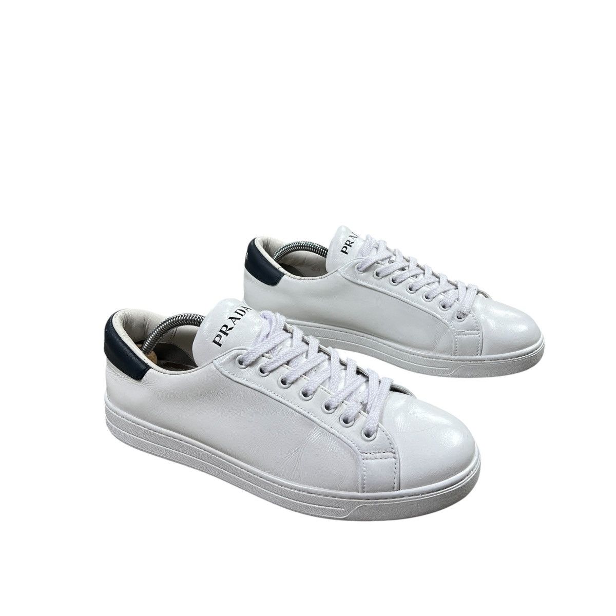 Prada Prada Milano White Leather Sneakers Custom Painted Men's Size US 8.5 / EU 41-42 - 1 Thumbnail