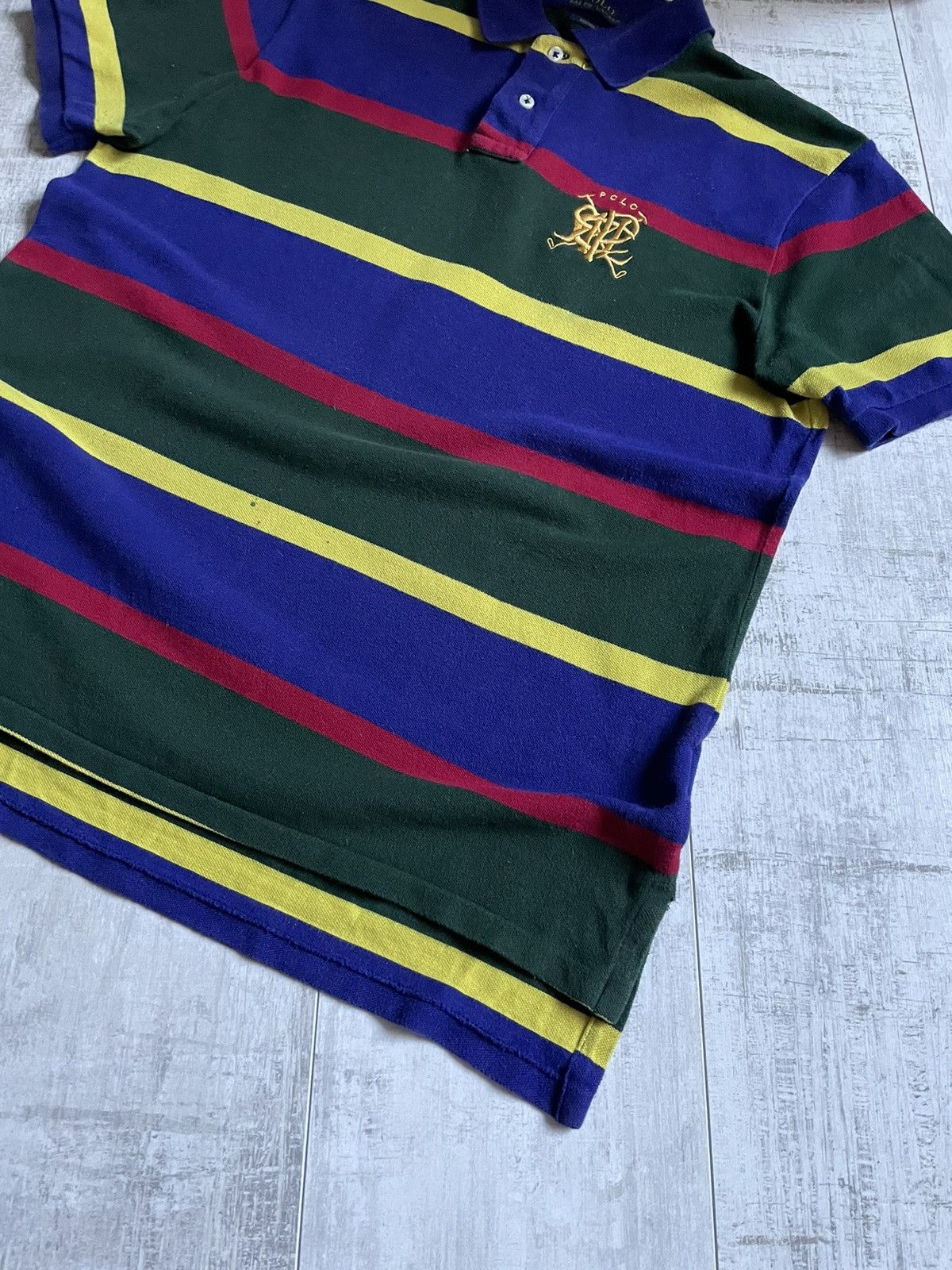 Polo Ralph Lauren × Vintage Vintage Y2K Polo Ralph Lauren Stripped Polo Tee Size US L / EU 52-54 / 3 - 5 Thumbnail