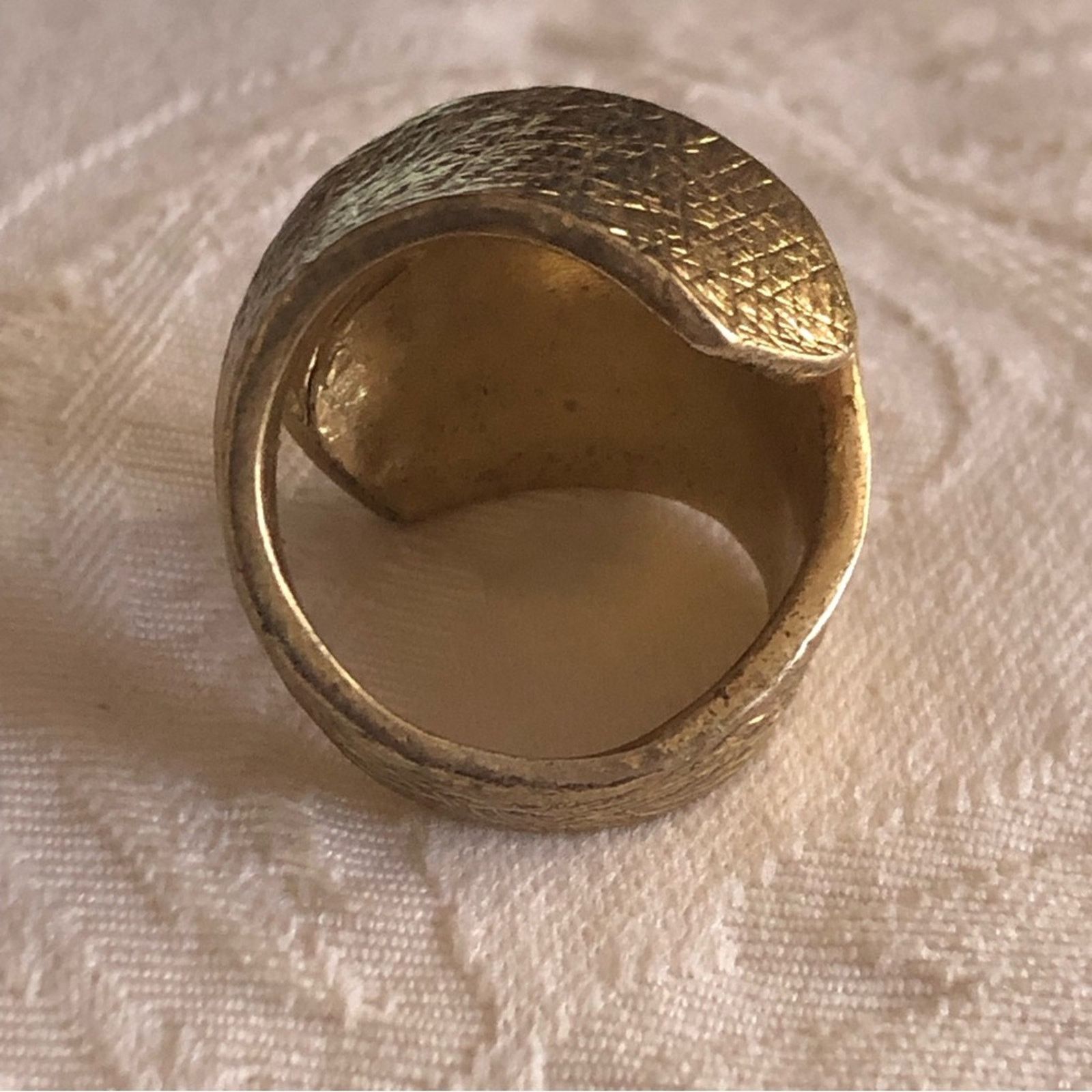 Bcbgmaxazria BCBGMaxAzria gold brutalist clear stone ring Size ONE SIZE - 3 Thumbnail