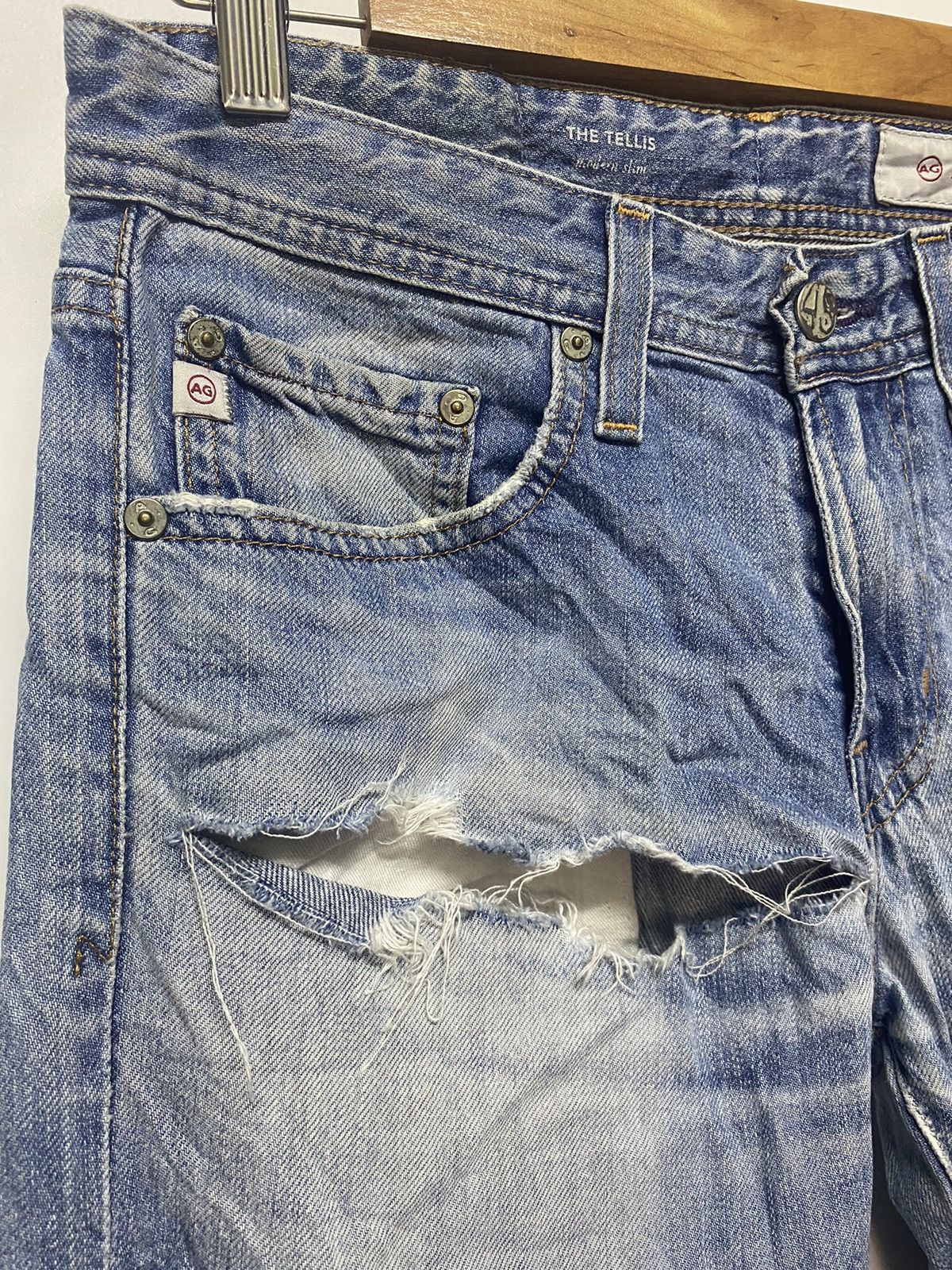 AG Adriano Goldschmied AG Adriano Goldschmied Distressed Denim Jeans Size 30" / US 8 / IT 44 - 8 Thumbnail
