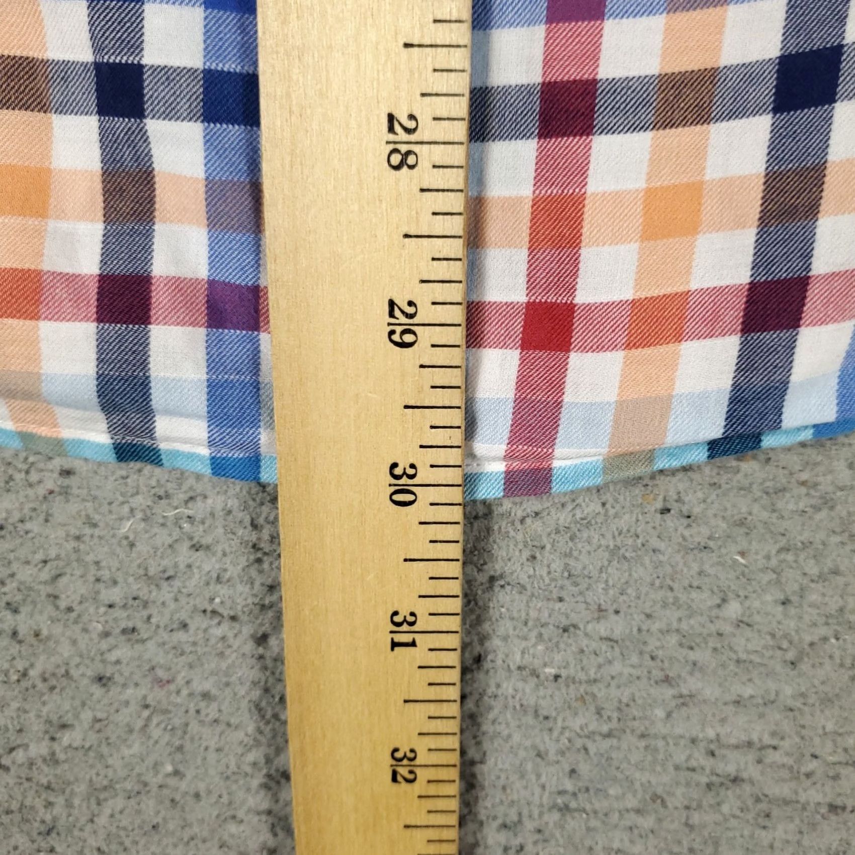 Peter Millar Peter Millar Shirt Mens Large Red Blue Check Button Up Long Sleeve Size US L / EU 52-54 / 3 - 4 Thumbnail