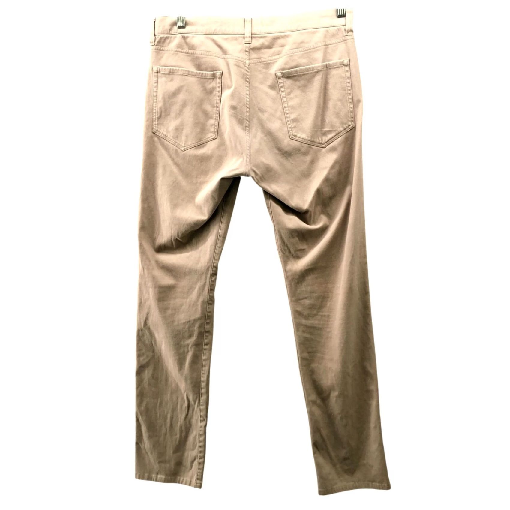 Vince Vince Slim Straight Chino Pants Mens 32x33 Beige Twill 5-Pocket Stretch Flat Front Straight Leg, Pre-Owned, Regular Size, Vintage No Size US 32 / EU 48 - 2 Thumbnail