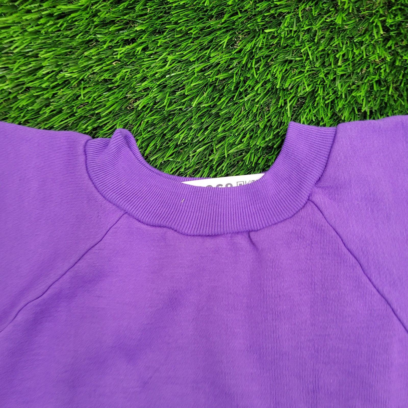 Tultex VTG 90s Purple Sweatshirt Dress Womens Small Fleece Raglan Size S / US 4 / IT 40 - 2 Thumbnail
