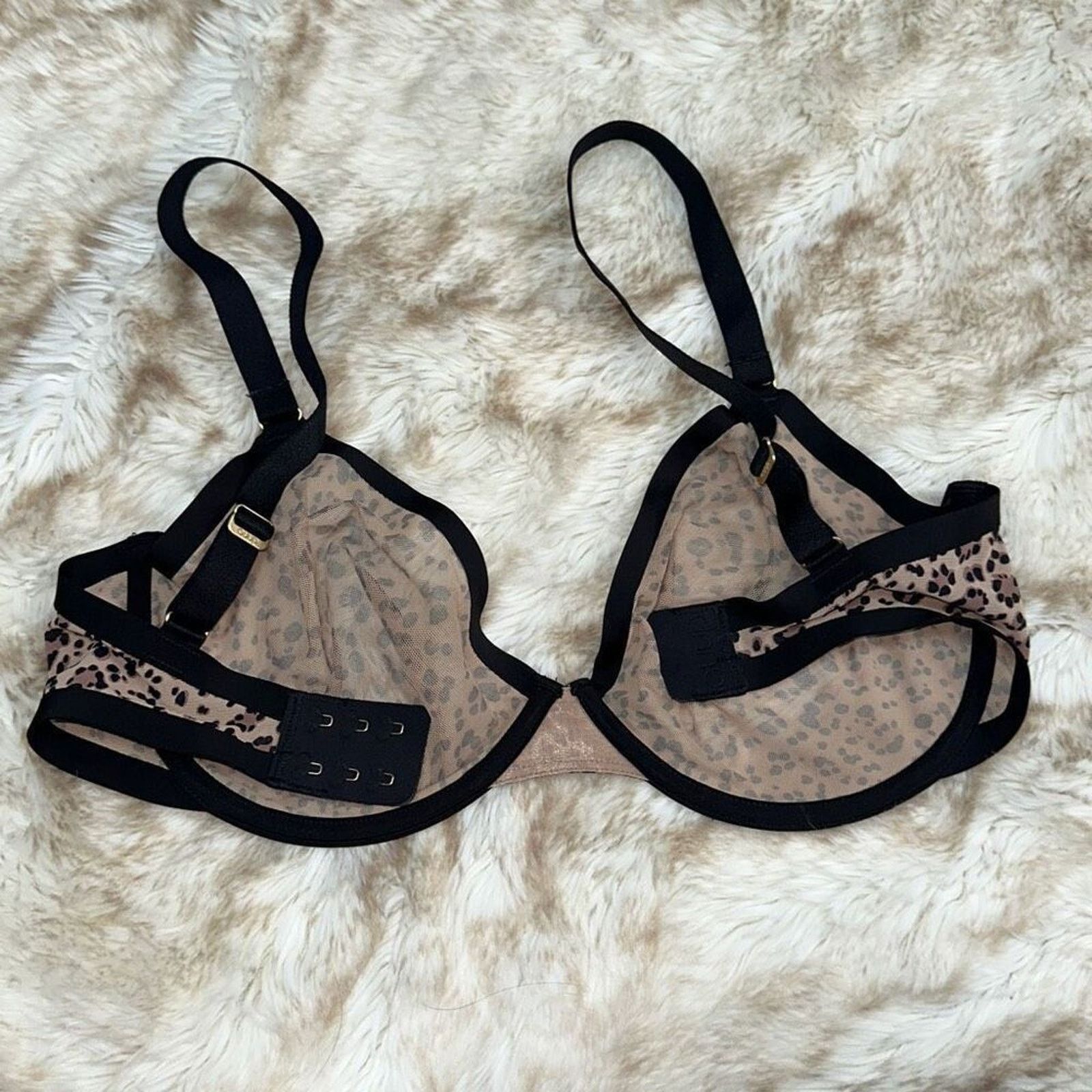 Other CUUP Underwire Mesh Bra in Cheetah Print | Sz 32G Size ONE SIZE - 4 Thumbnail