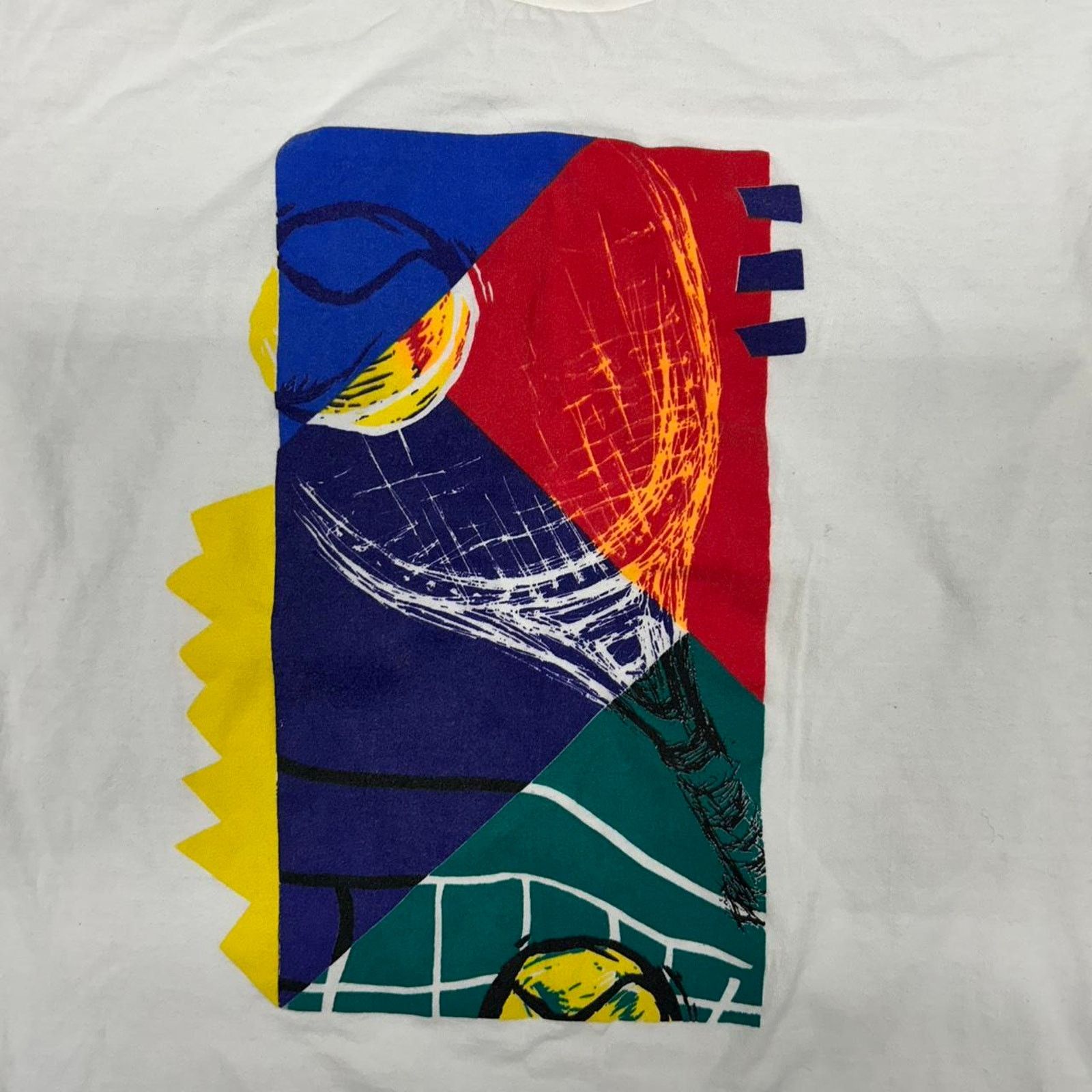 Other VTG 90s Roche tennis graphic tee in white and multi-colour Size US M / EU 48-50 / 2 - 2 Thumbnail