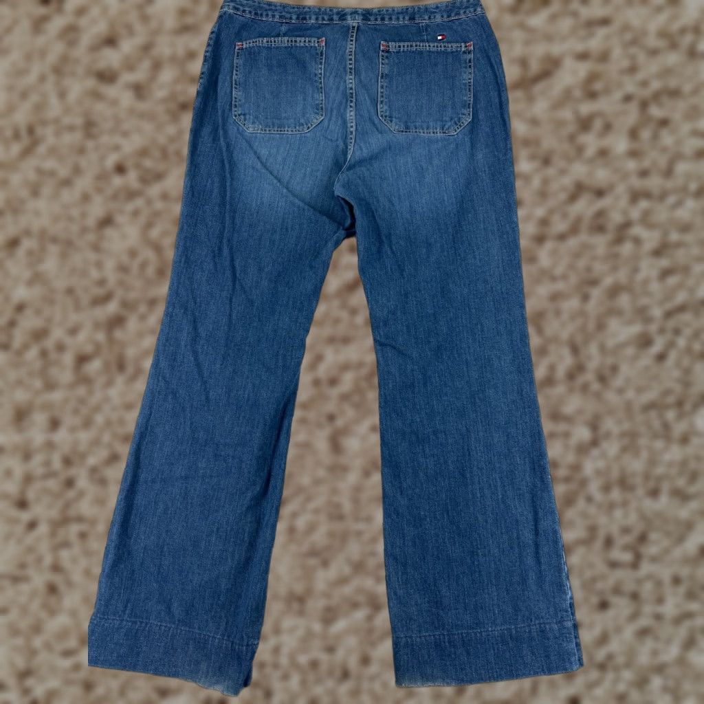 Tommy Hilfiger Tommy Hilfiger Jeans Women 14 Blue Denim Bootcut 5-Pocket Stretch Cotton Regular Inseam 32 Size 36" / US 14 / IT 50 - 1 Thumbnail