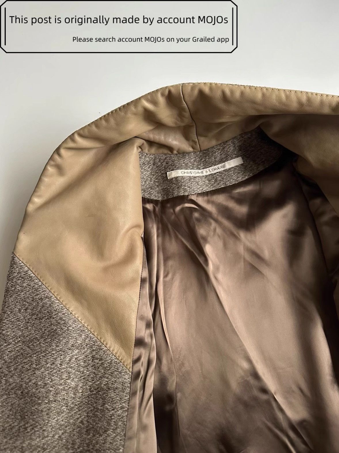 Lemaire Sz 3 Christophe Lemaire Leather Collar Overall Coat mojos041 Size US L / EU 52-54 / 3 - 4 Thumbnail