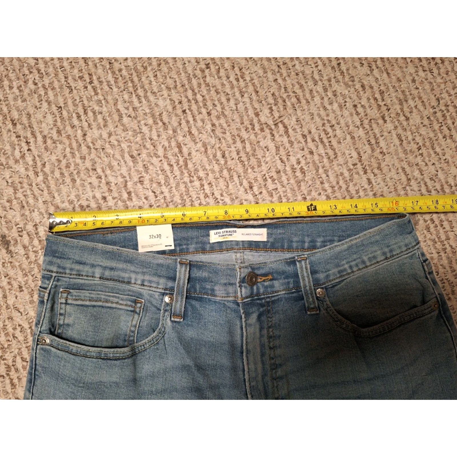 Levi's Levi's Signature Men's Gold Relaxed Straight Fit Jeans 32x30 Nwt Blue Straight Jeans Men's 32x30 Nwt Size US 32 / EU 48 - 4 Thumbnail
