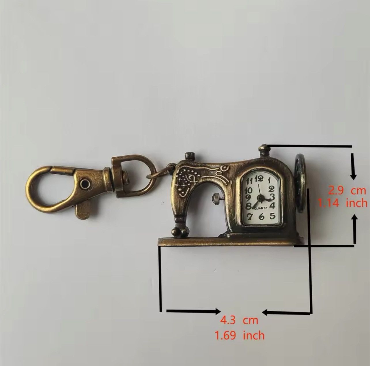 Other Bronze keychain Sewing pocket watch Size ONE SIZE - 6 Thumbnail