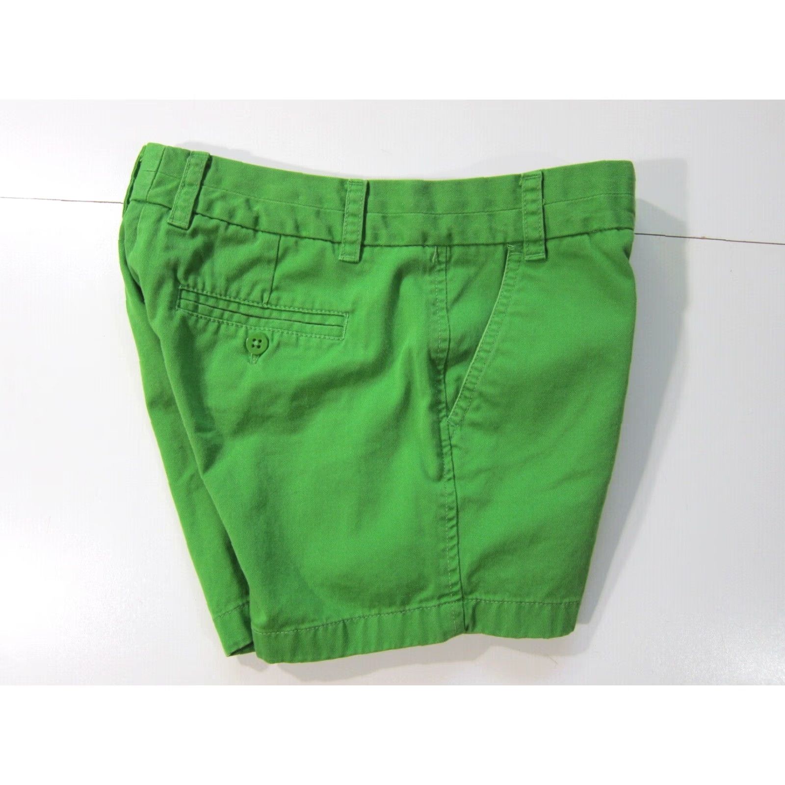 J.Crew J.Crew Bright Green 100% Cotton Flat Front Pocket Chino Short Women XS 28" Green, 5" Inseam, 36" HIP, 8.5" Rise, 4 Pockets, Regular, Short, Chino, 0 Size 26" / US 2 / IT 38 - 5 Thumbnail