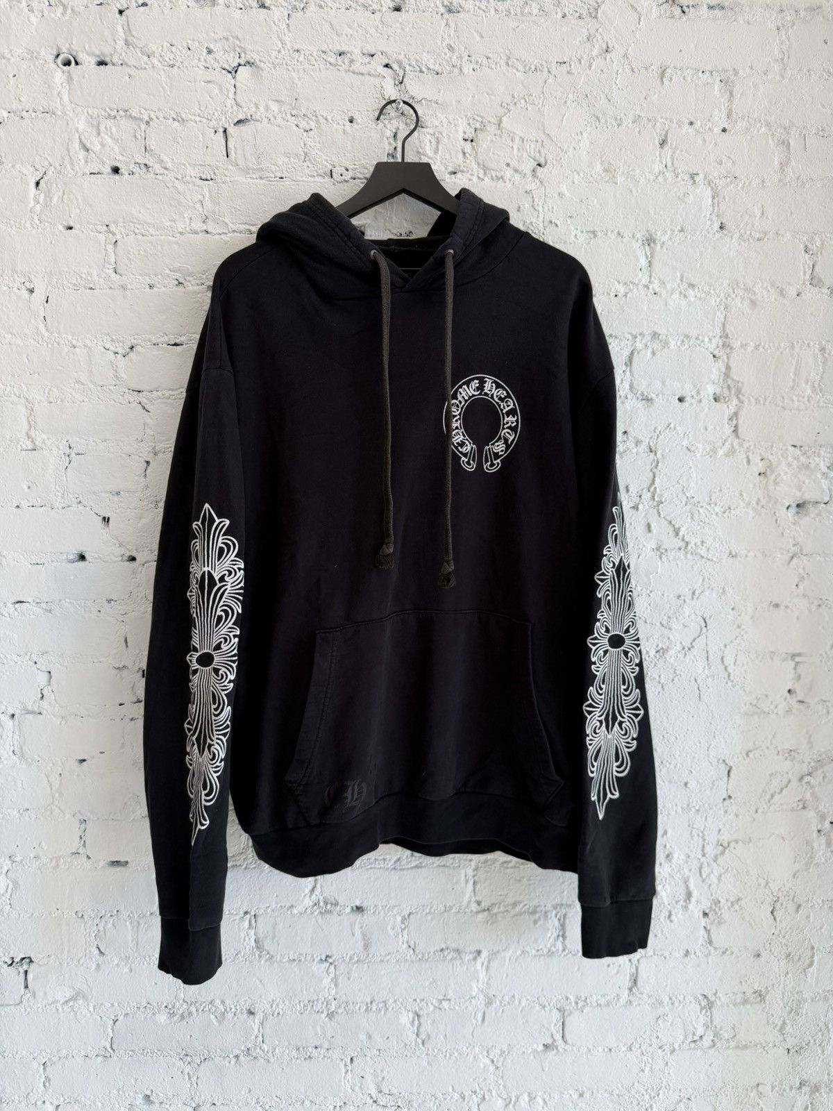 Chrome Hearts Horseshoe Floral Hoodie Black | Grailed