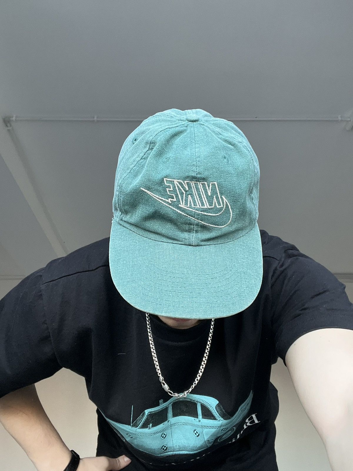 Nike × Vintage 90s Vintage Nike Cap Canvas Faded Size ONE SIZE - 1 Thumbnail