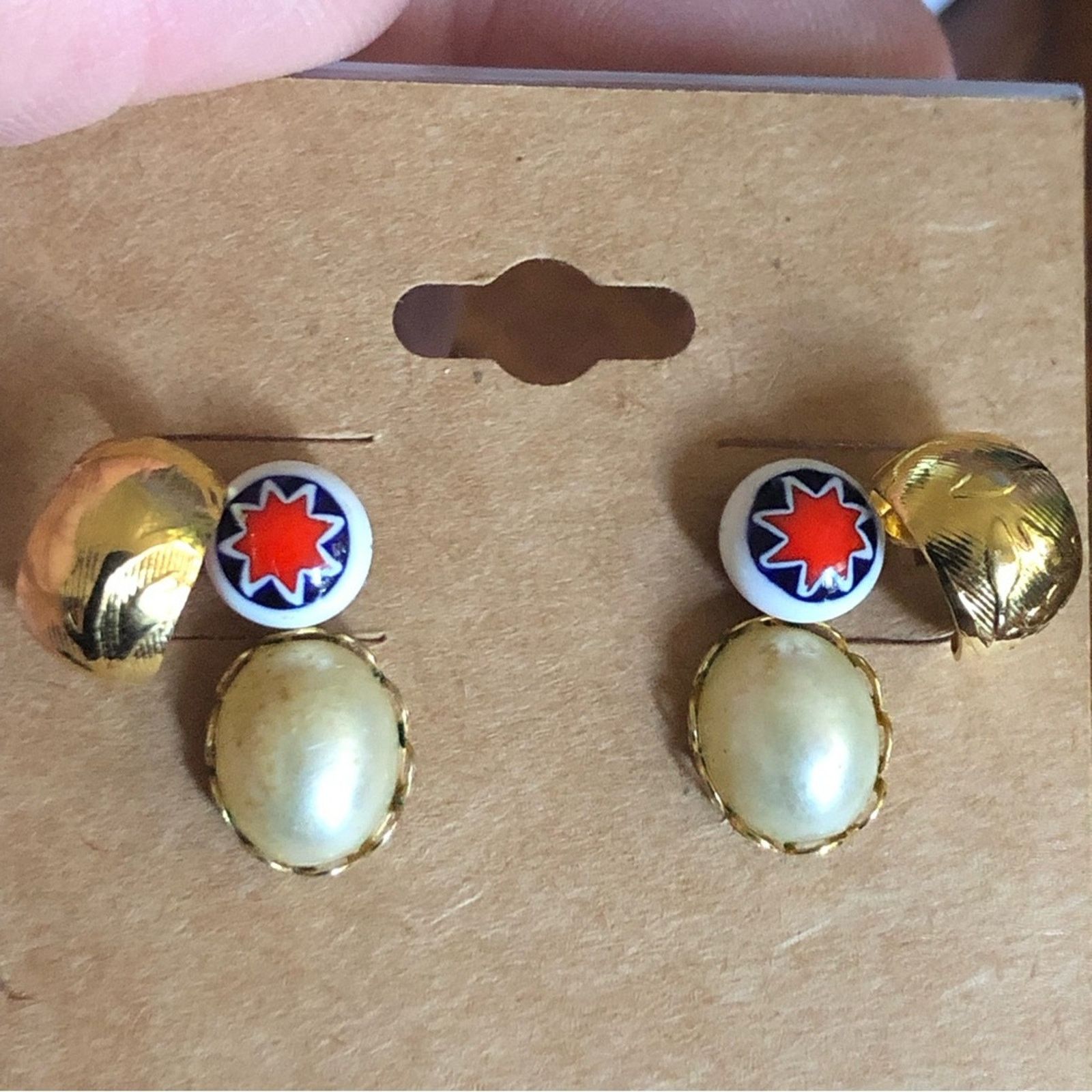 Vintage Vintage set of three pierced earrings Size ONE SIZE - 4 Thumbnail