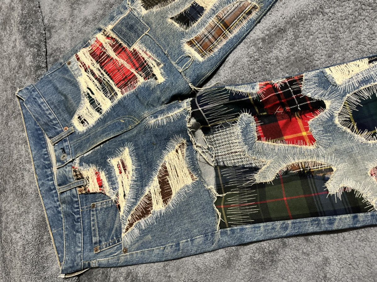 Junya Watanabe 2017 Cdg x Junya Patchwork Jeans Reconstructed Flannel Denim Size US 30 / EU 46 - 5 Thumbnail