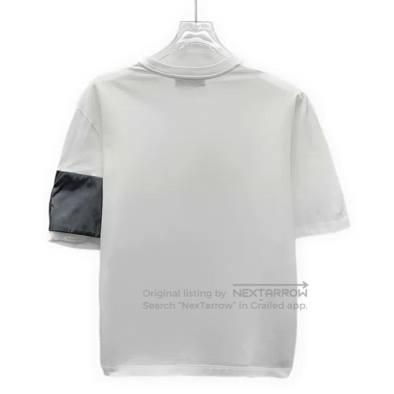 Prada Prada White logo triangle pocket round-neck cotton short-s Size US S / EU 44-46 / 1 - 2 Thumbnail