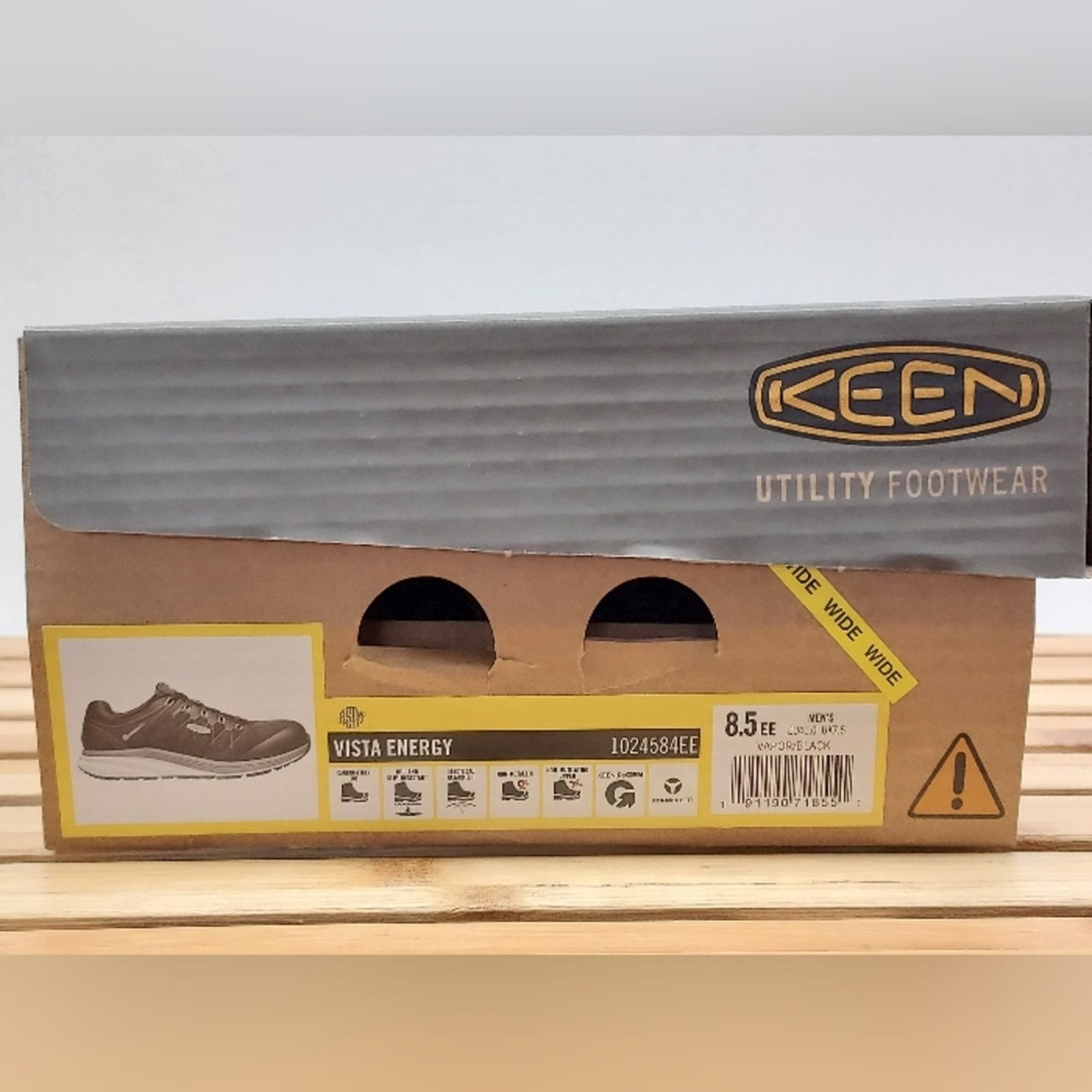 KEEN KEEN Mens Vapor/Black Vista Energy Work Shoes SZ 8.5EE Wide Size US 8.5 / EU 41-42 - 4 Thumbnail