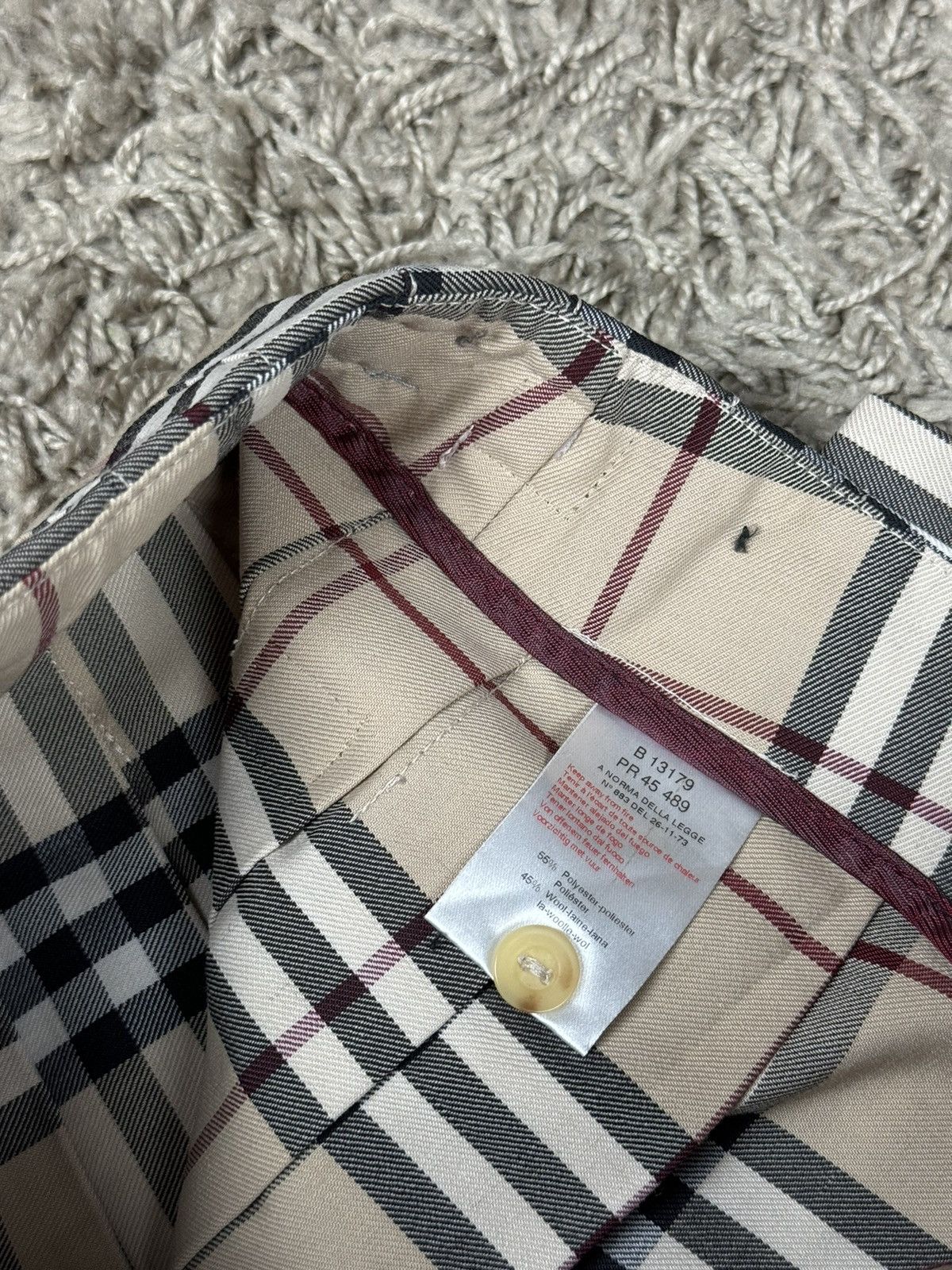Burberry Wool skirt mini Burberry Nova Check original luxury item Size 24" / US 00 / IT 34 - 3 Thumbnail