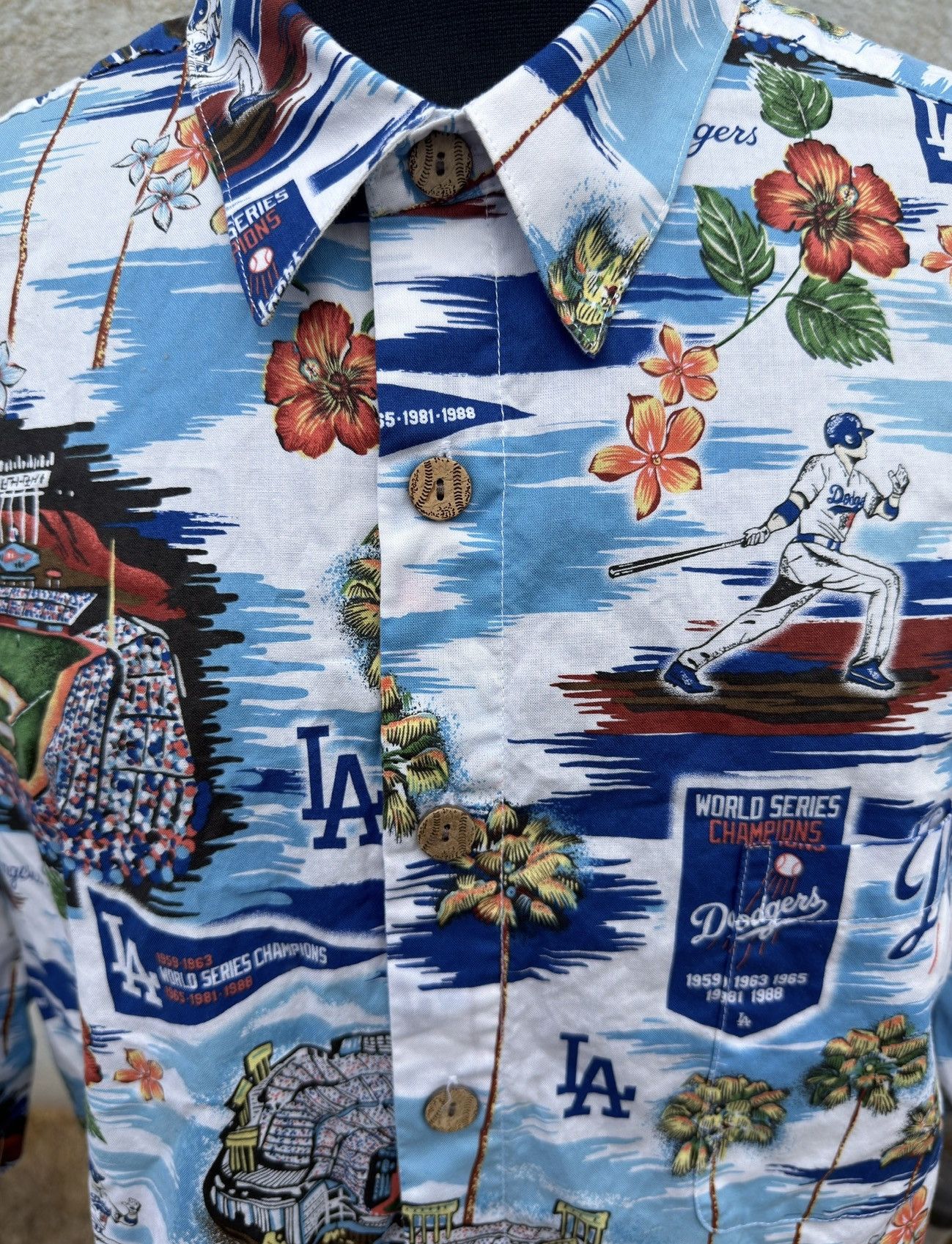 Reyn Spooner Reyn Spooner Aloha LA Dodgers MLB Baseball Men's XXL Size US XXL / EU 58 / 5 - 3 Thumbnail