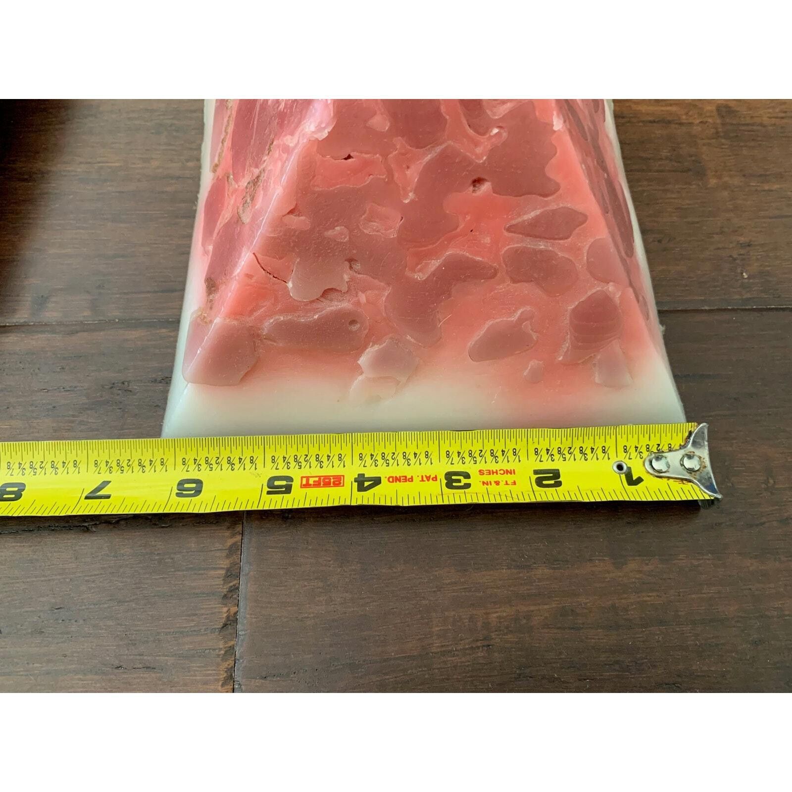 Unknown London Red and White Pyramid Candel with Black Plate Base Size ONE SIZE - 6 Thumbnail