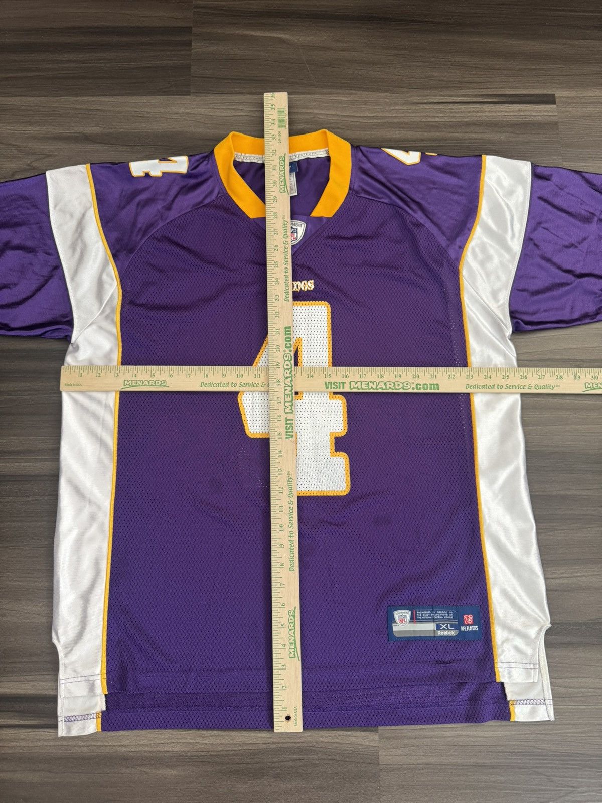 Reebok Minnesota Vikings Brett Favre NFL On Field Equipment Jersey Size US XL / EU 56 / 4 - 5 Thumbnail