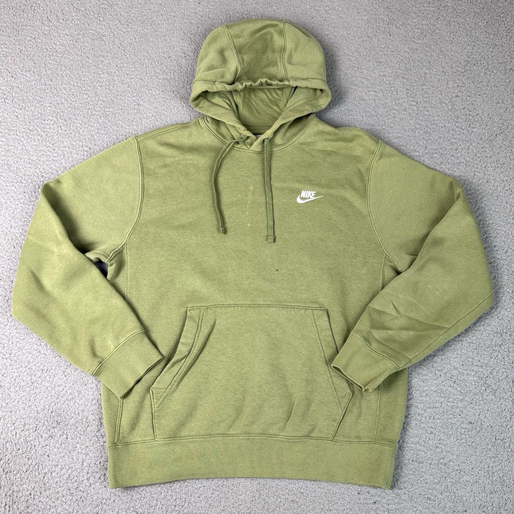 Nike Nike Hoodie Mens M Green Sweatshirt Club Fleece Sportswear Distressed Rare Embroidered Logo Full Zip Hooded Pockets 90s Grunge Vintage? Size US M / EU 48-50 / 2 - 2 Thumbnail
